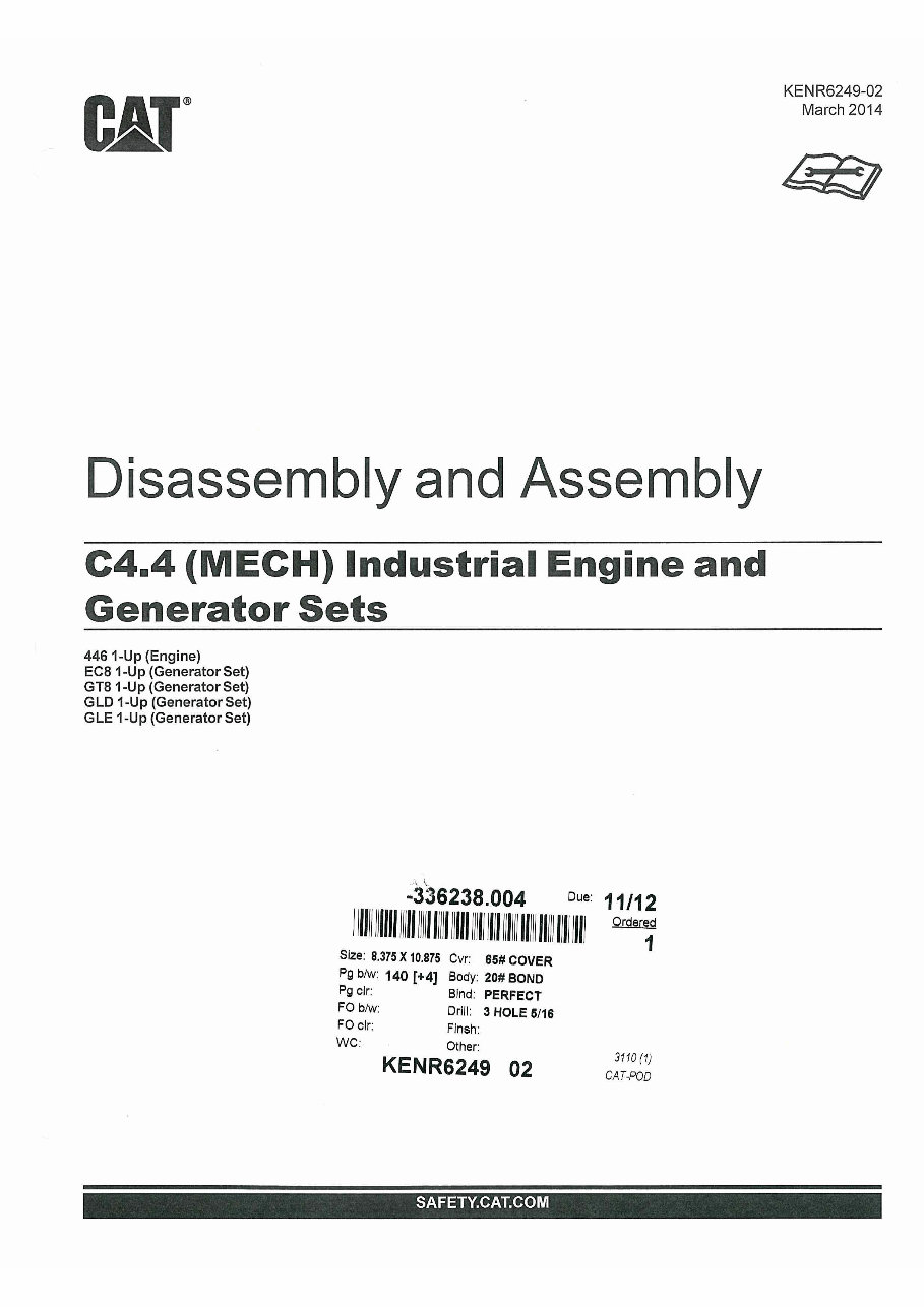 Caterpillar C4 4 Industrial Engine Disassembly And Assembly