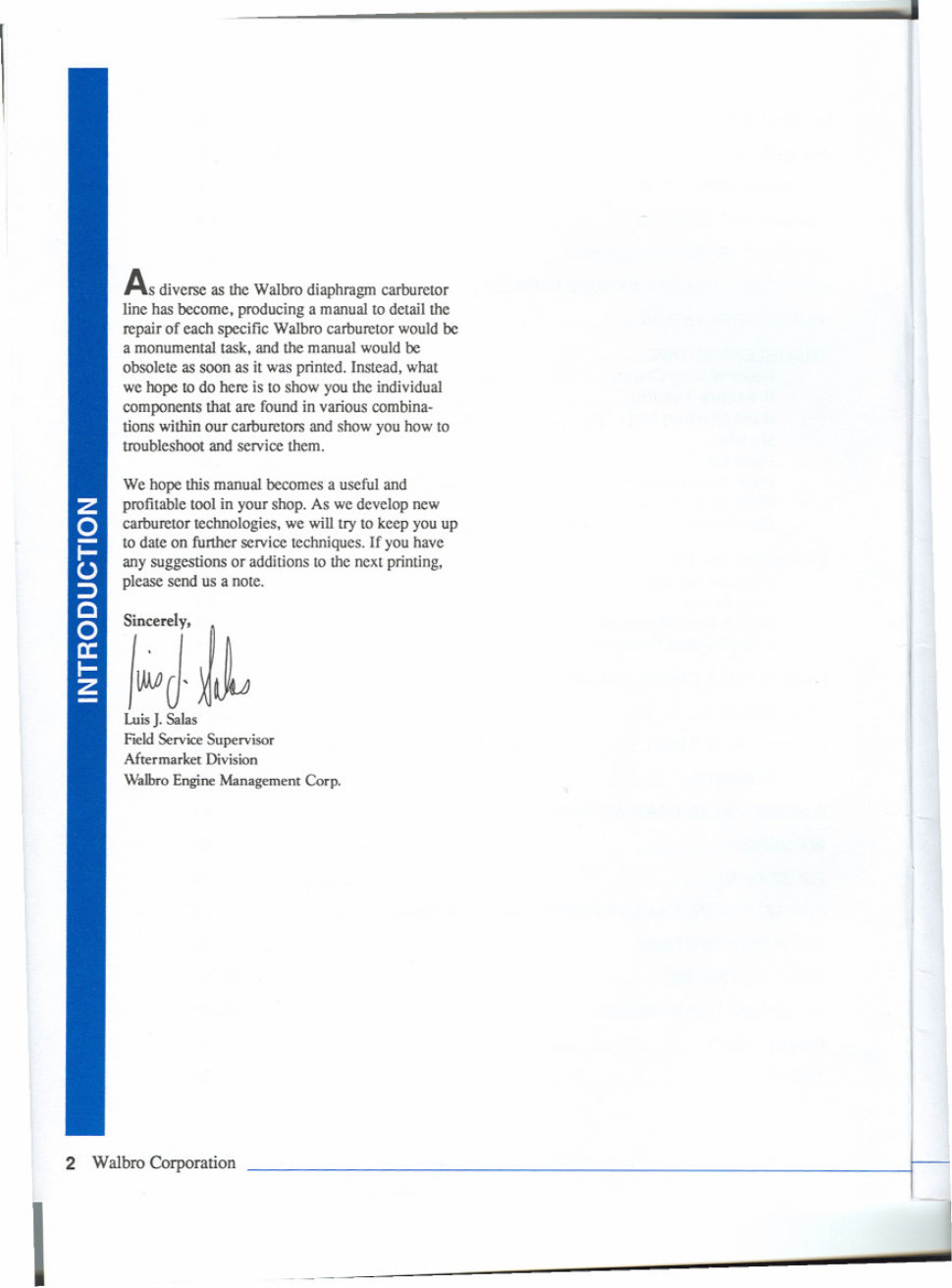 WALBRO DIAPHRAGM CARBURETORS Service Manual Manuals Online