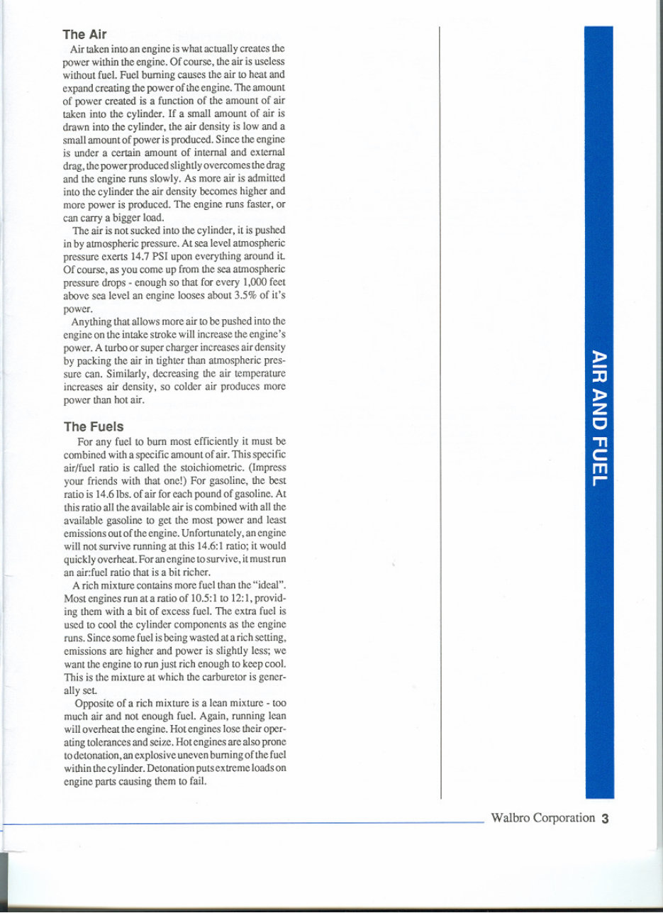 WALBRO DIAPHRAGM CARBURETORS Service Manual Manuals Online