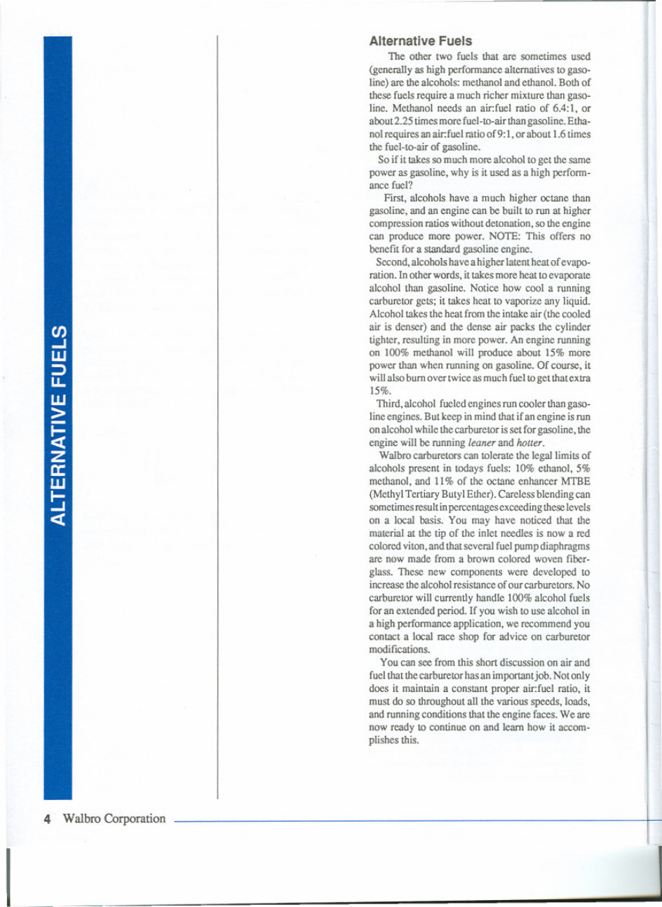 WALBRO DIAPHRAGM CARBURETORS Service Manual Manuals Online