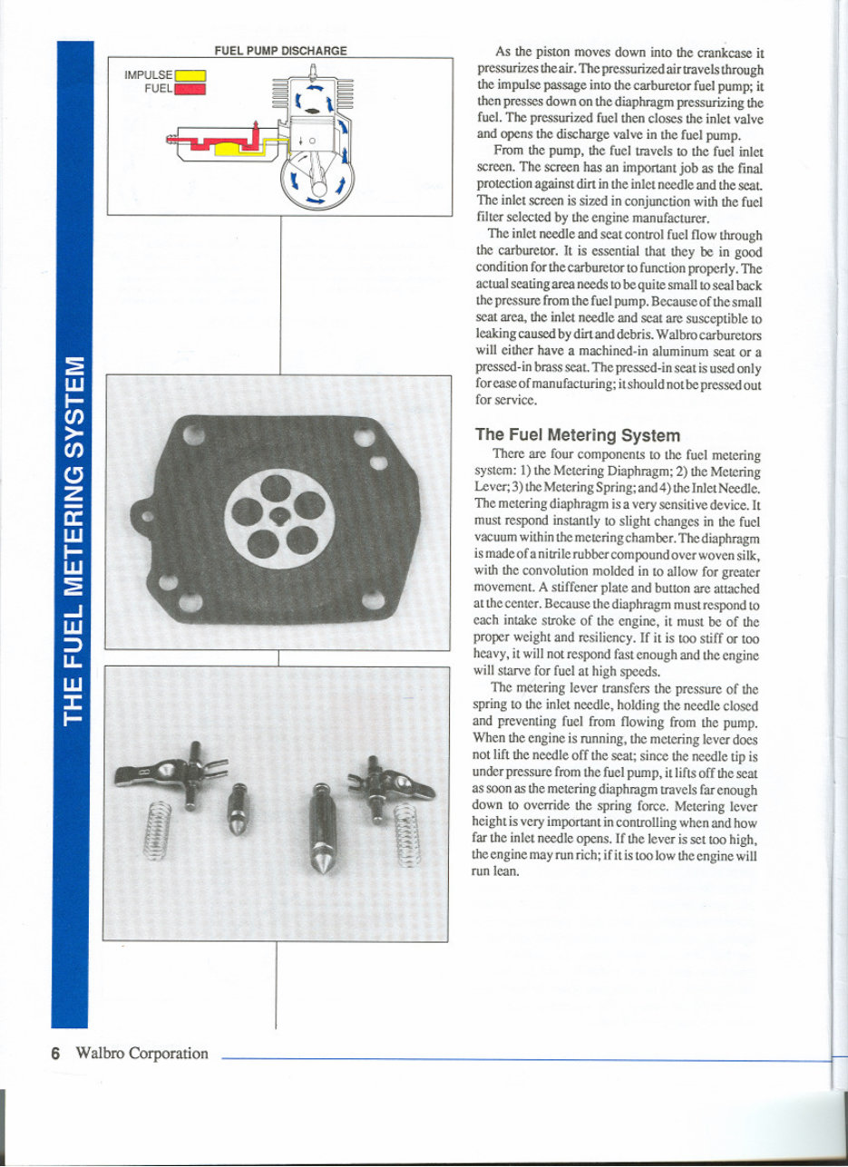 WALBRO DIAPHRAGM CARBURETORS Service Manual Manuals Online