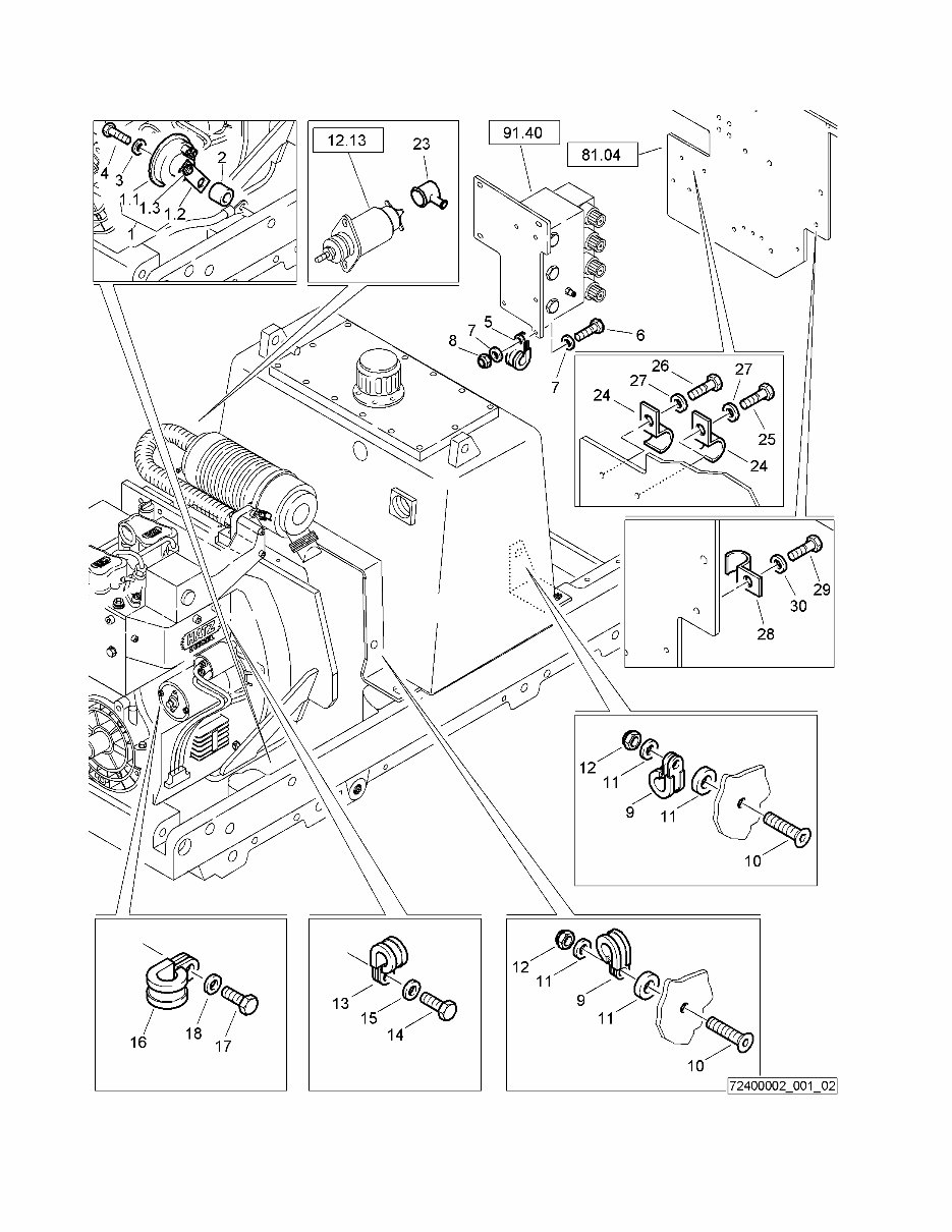 Bomag BMP851 Trench compactor Service Parts Catalogue Manual