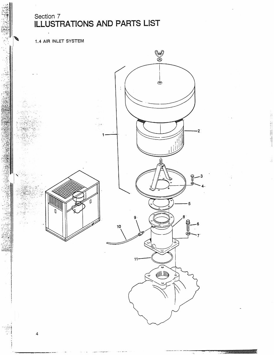 Sullair Series 10b 50hp Screw Compressor Parts Book 6972