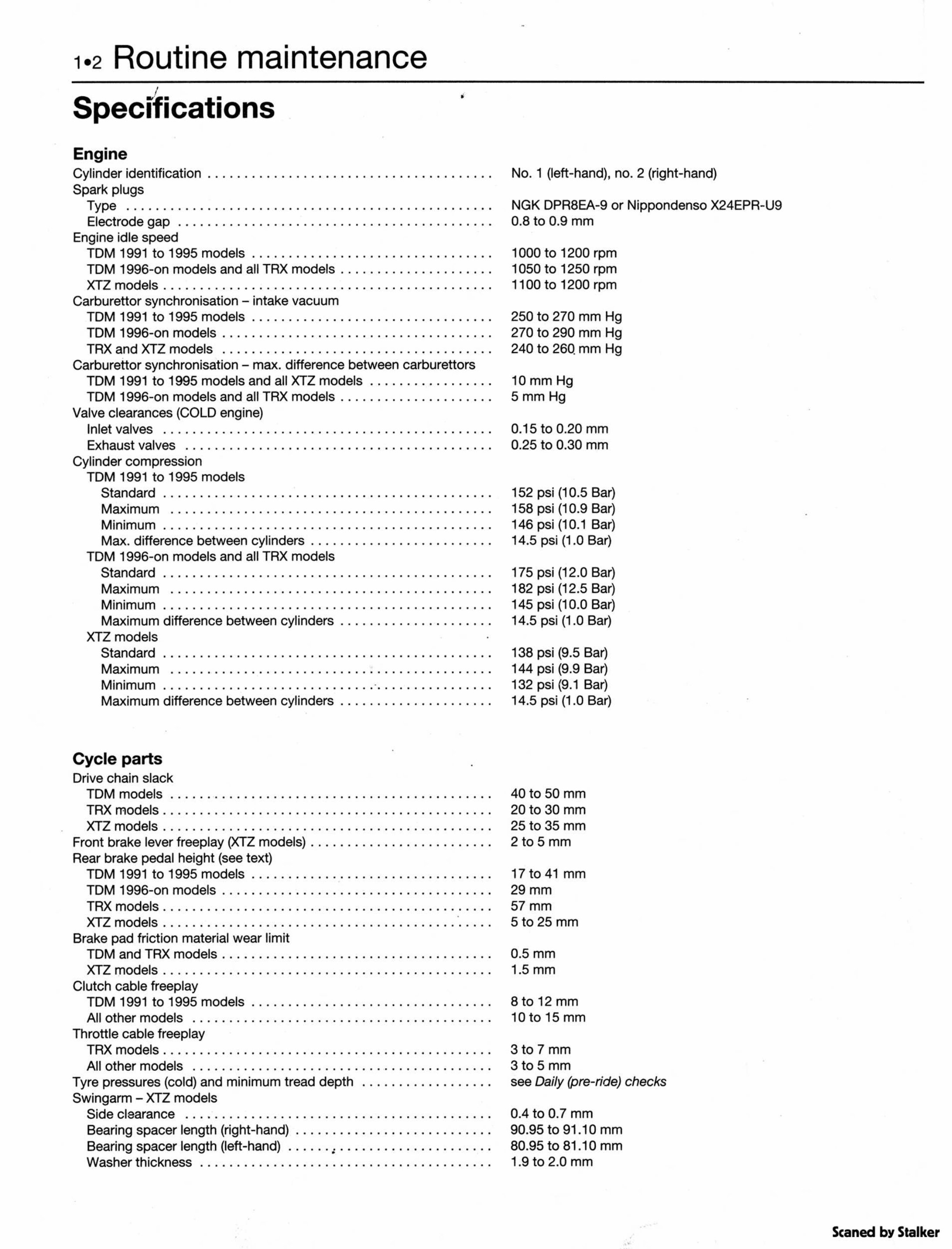 Yamaha TDM850 TDM 850 1992 Repair Service Manual