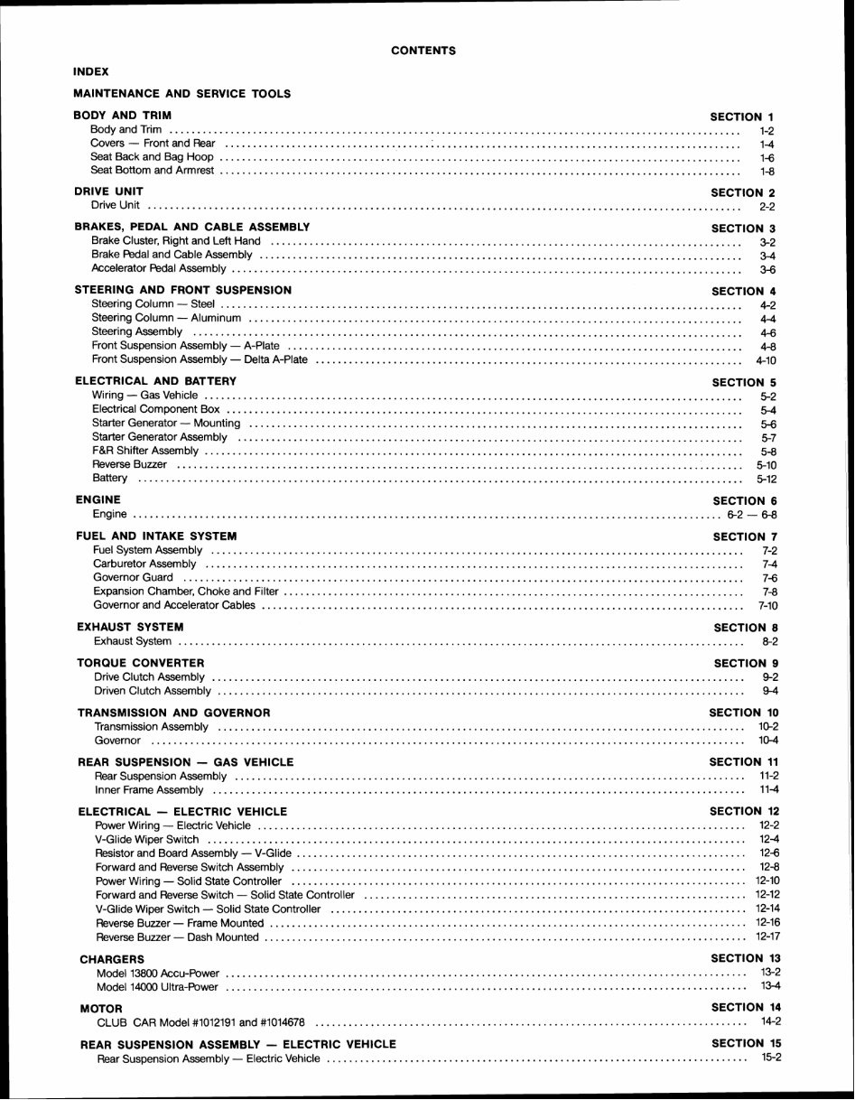 1992 CLUB CAR DS MANUAL visual data 7