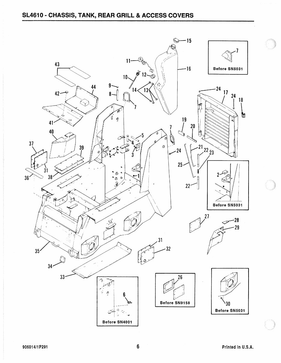 GEHL 4610 Skid Loader Parts Manual