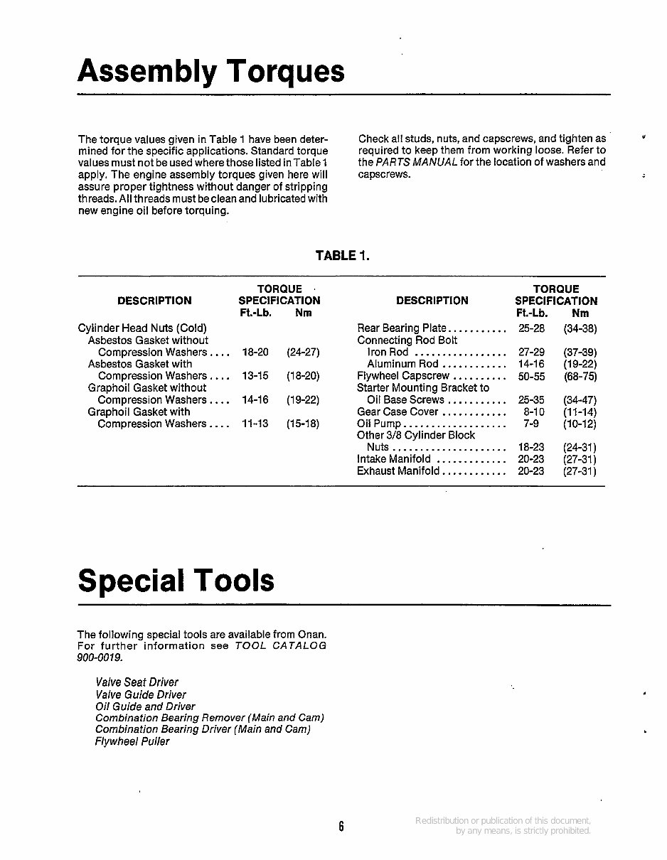 Cummins Onan NH NHC NHCV Engine Service Repair Manual INSTANT