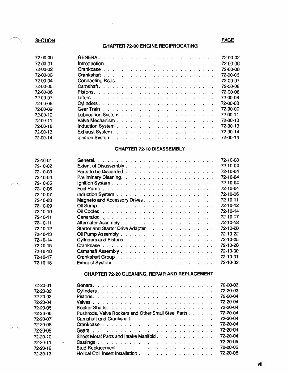 Continental aircraft engine 0470 overhaul service manual