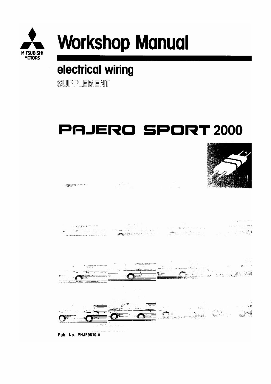 MITSUBISHI PAJERO Sport Electrical Wiring Diagrams (1999 2000 2001 2002