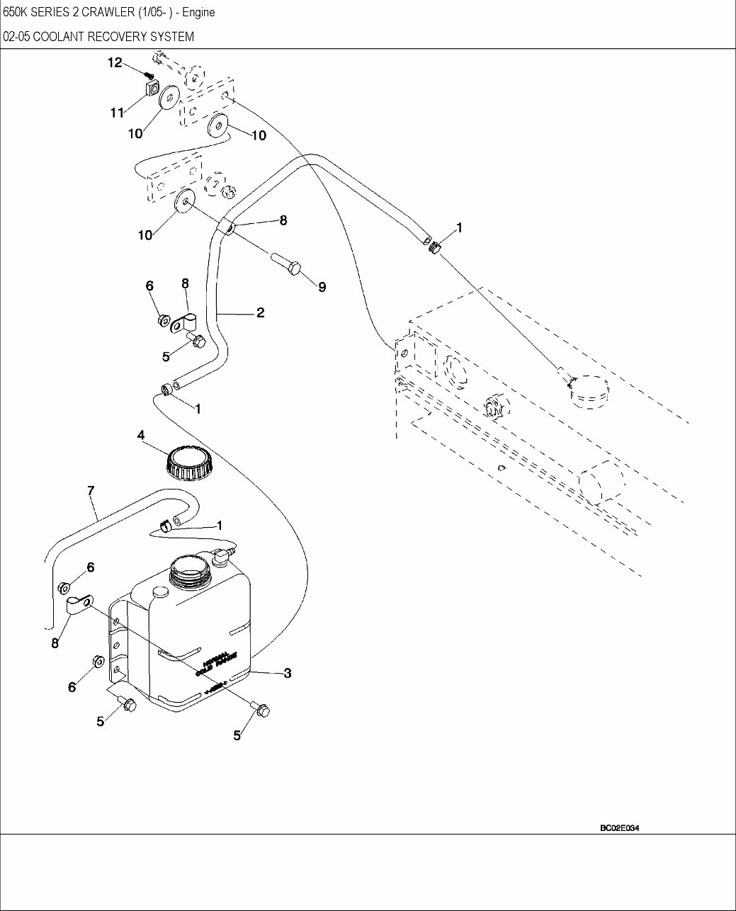 CASE 650K Series 2 BULLDOZER DOZER Parts Catalog Manual