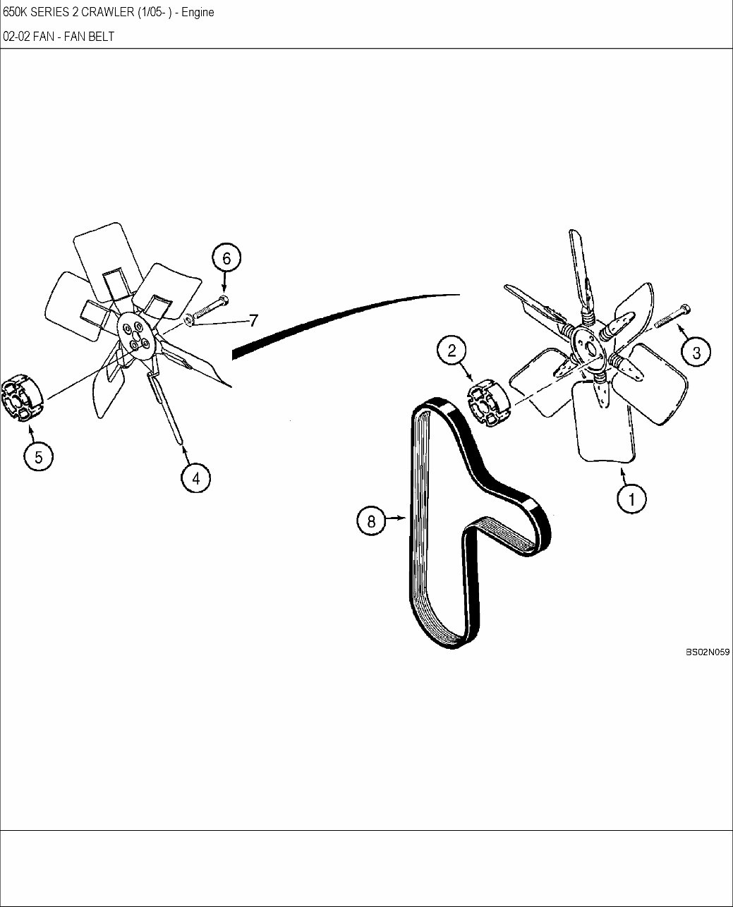 CASE 650K Series 2 BULLDOZER DOZER Parts Catalog Manual