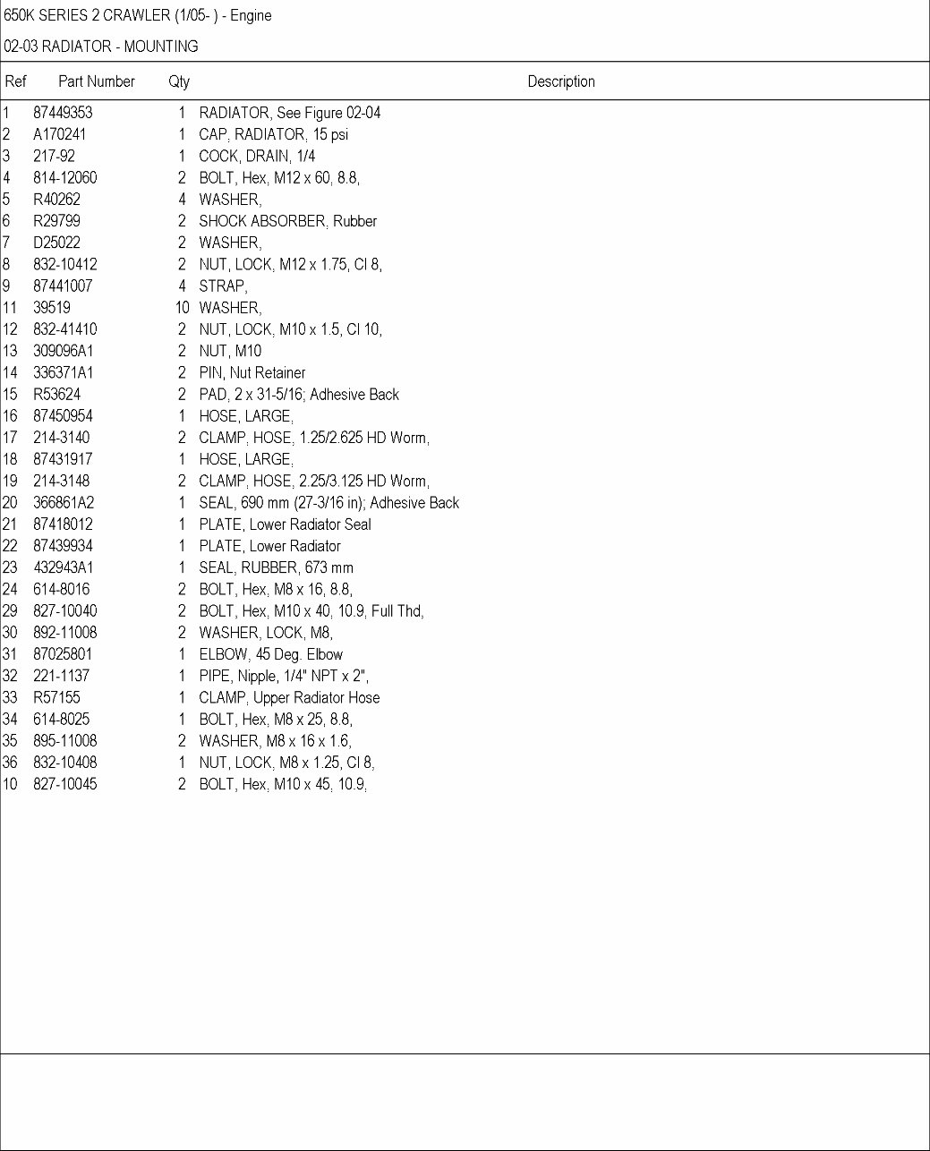 CASE 650K Series 2 BULLDOZER DOZER Parts Catalog Manual