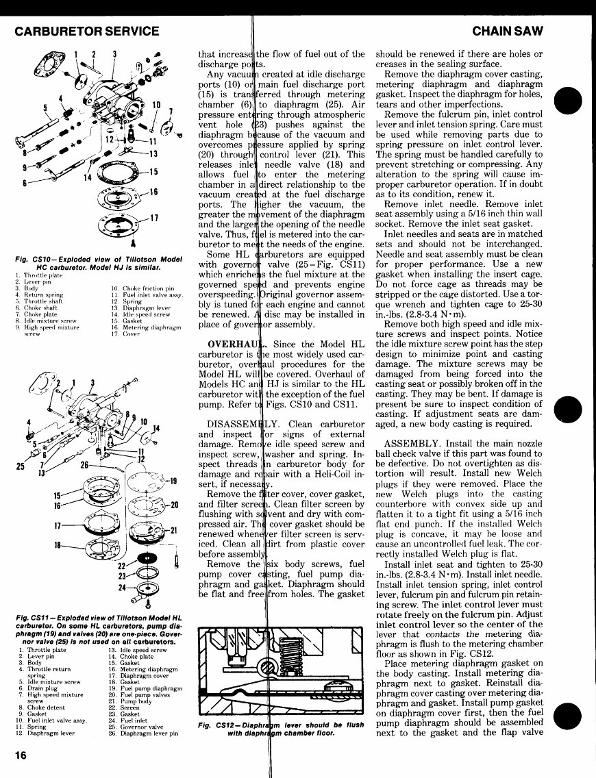 HOMELITE CHAINSAW Repair Manual Manuals Online
