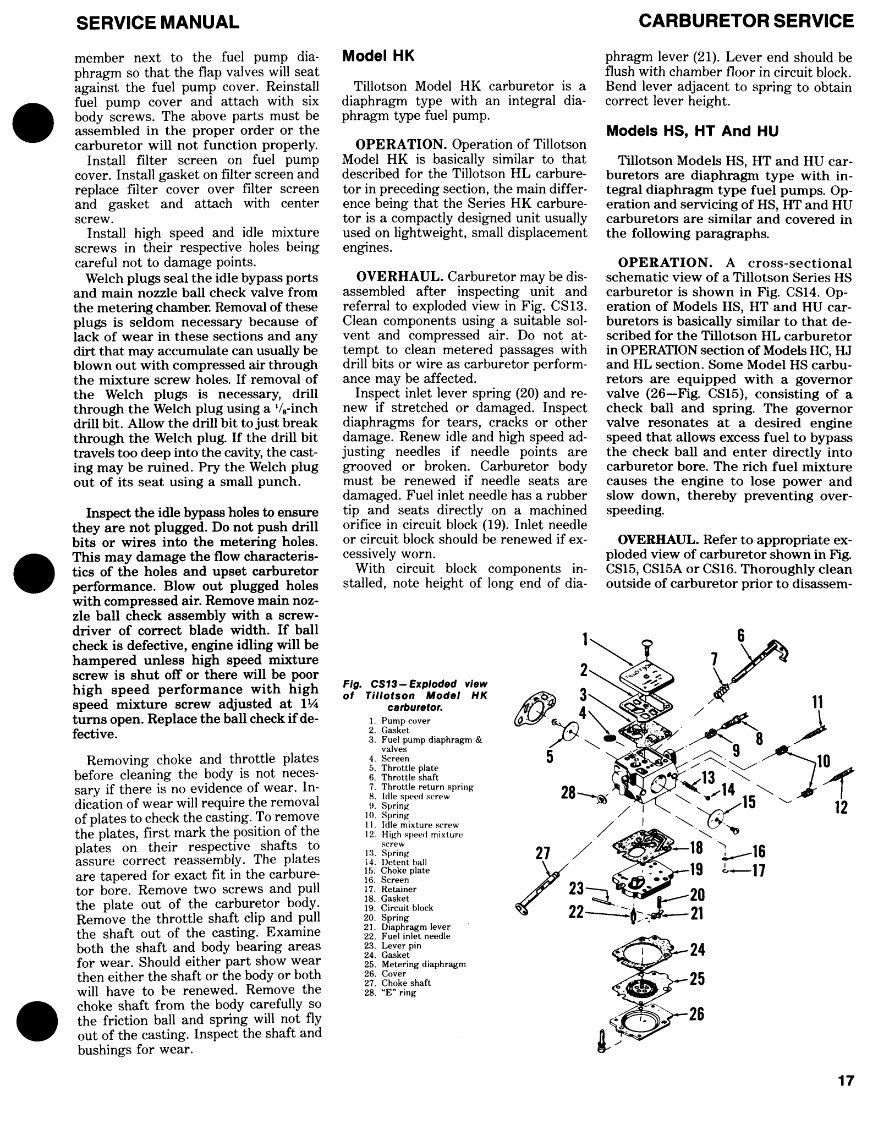 HOMELITE CHAINSAW Repair Manual Manuals Online
