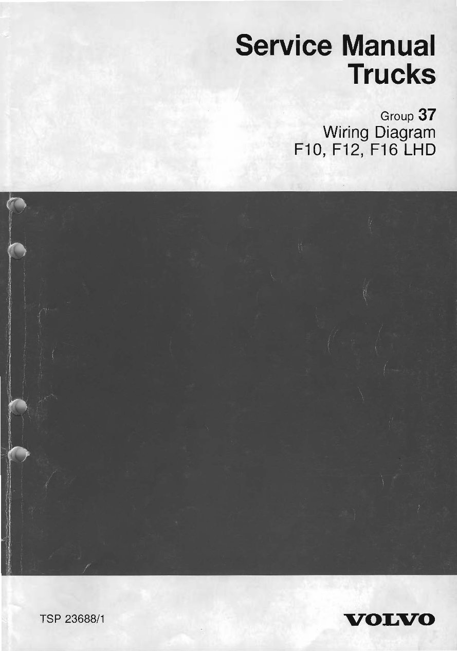 Volvo F12,F16 LHD Trucks Wiring Diagram Service Manual