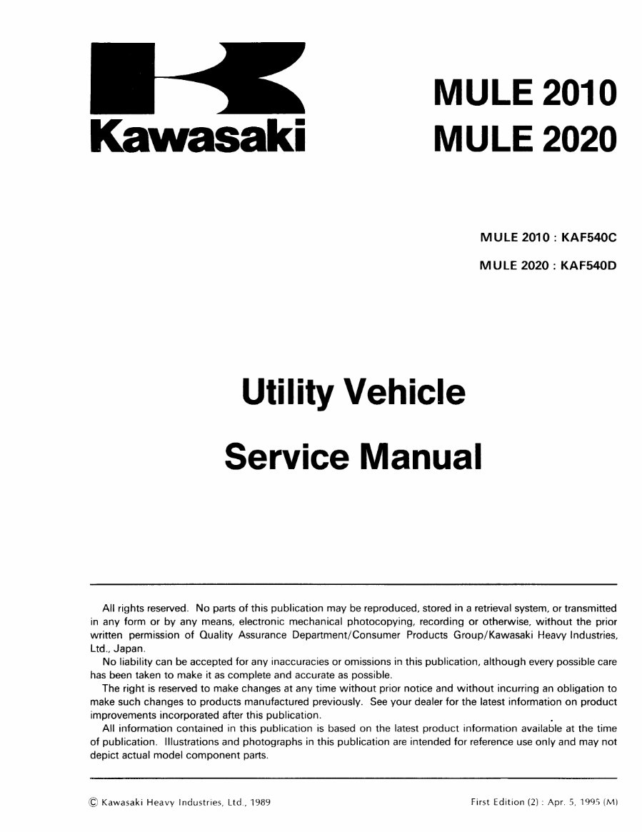 Now KAF540 KAF 540 Mule 2010 2020 2030 Service Repair Workshop Manual ...