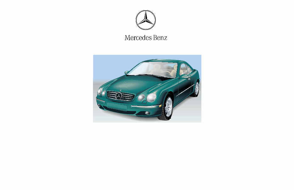 2002 MercedesBenz CLClass CL500 Sport Owners Manual