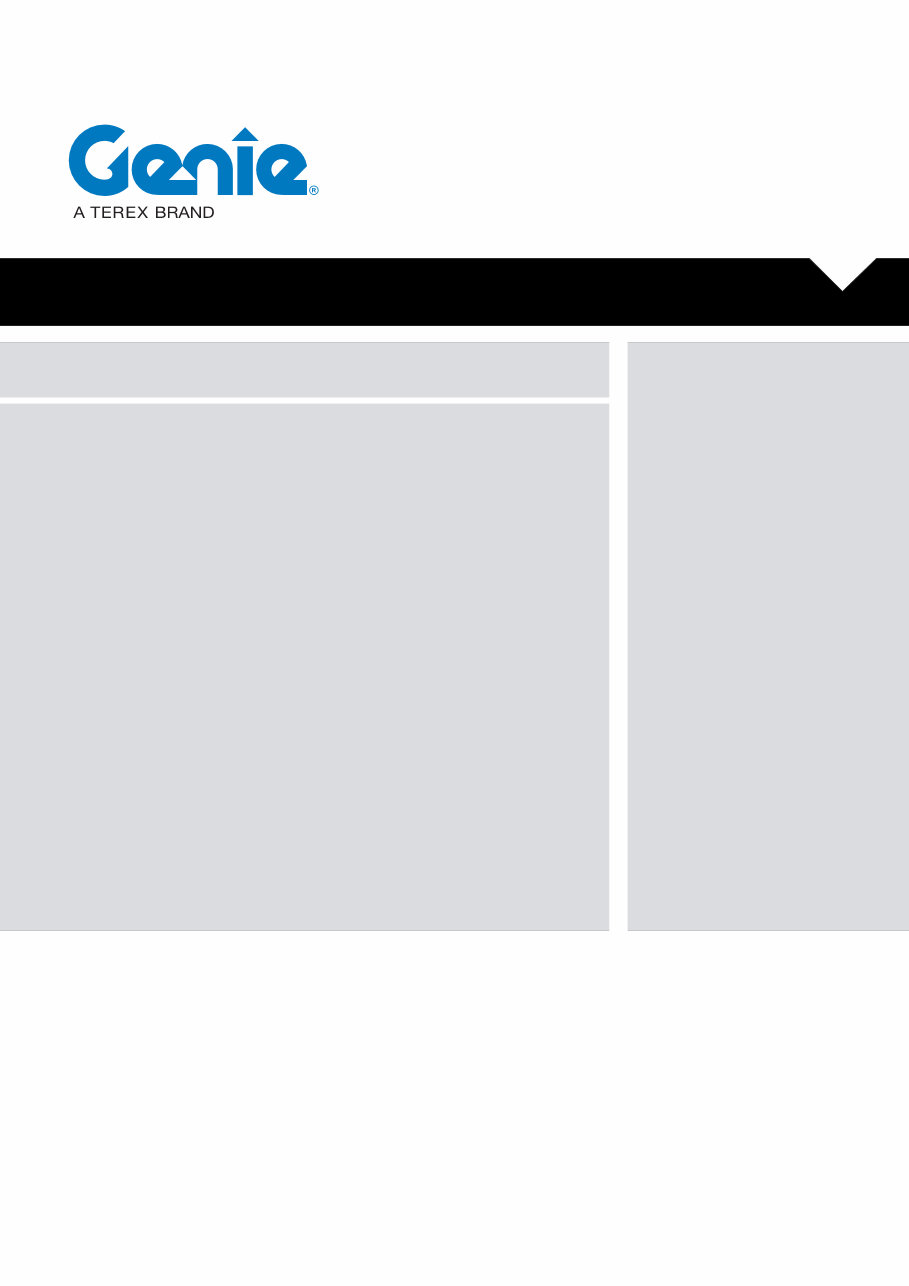 Genie GTH 5519 Telehandler Service Repair Manual