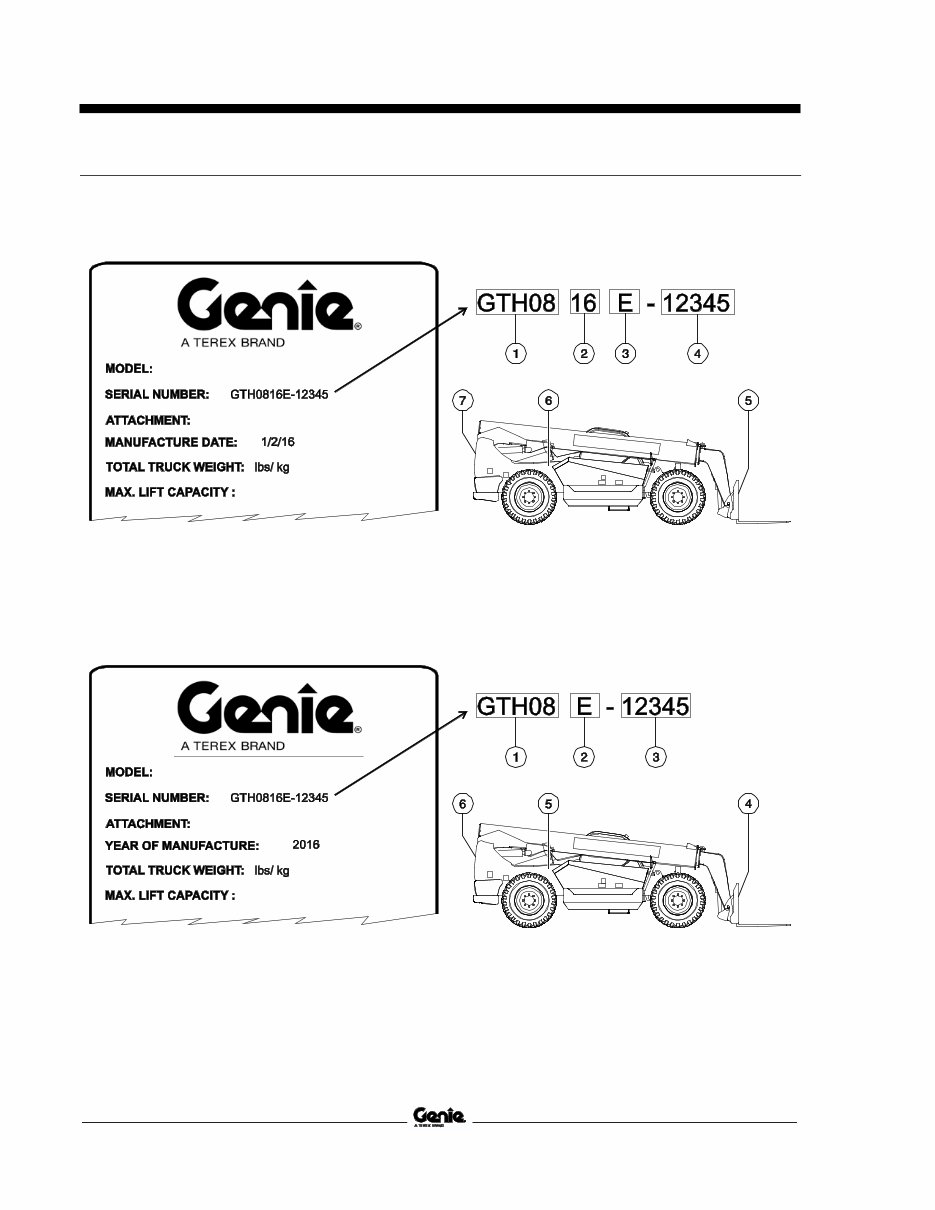 GENIE GTH 844 Shop Manual Manuals Online