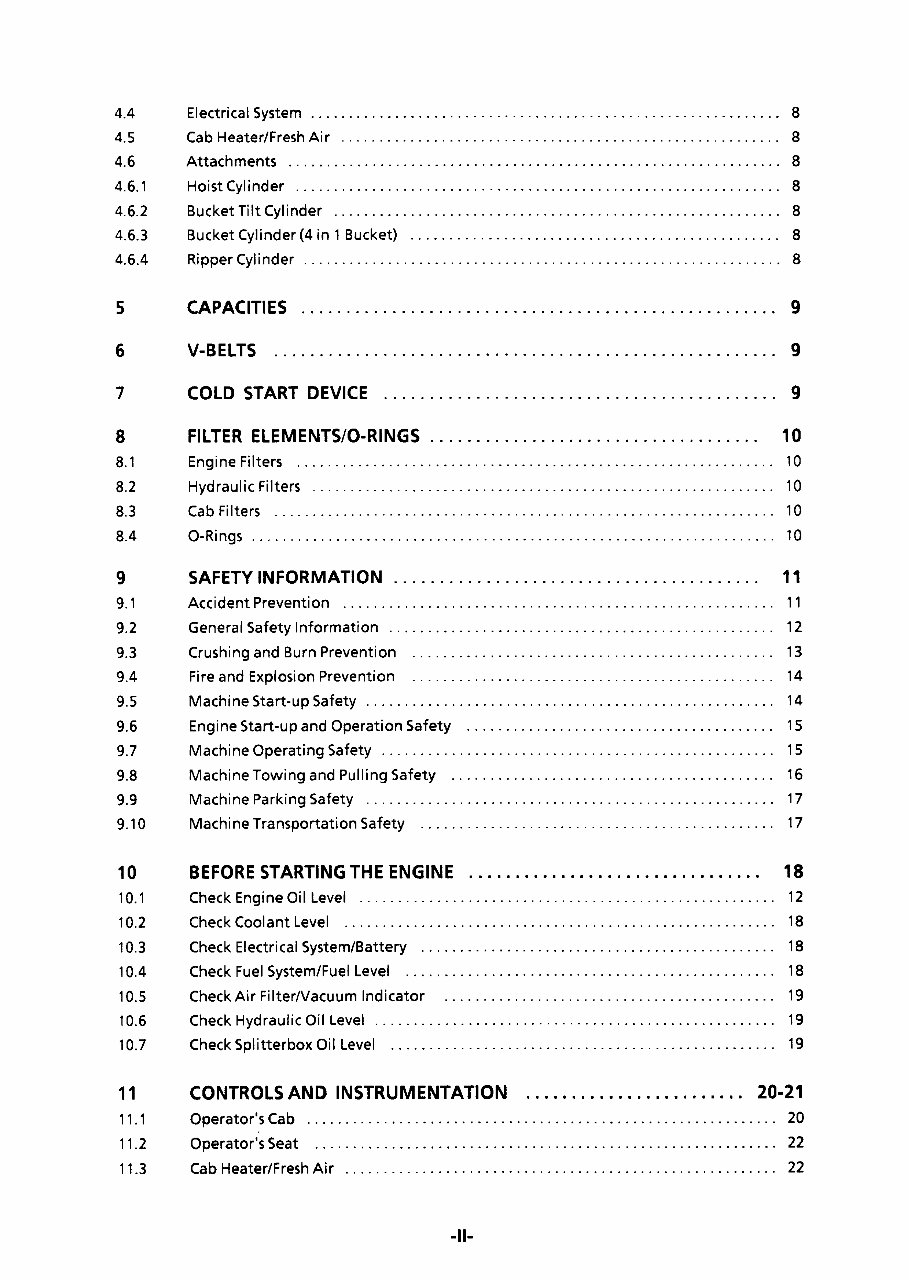 Liebherr LR621- B Crawler Loader Operation & Maintenance Manual ( From ...