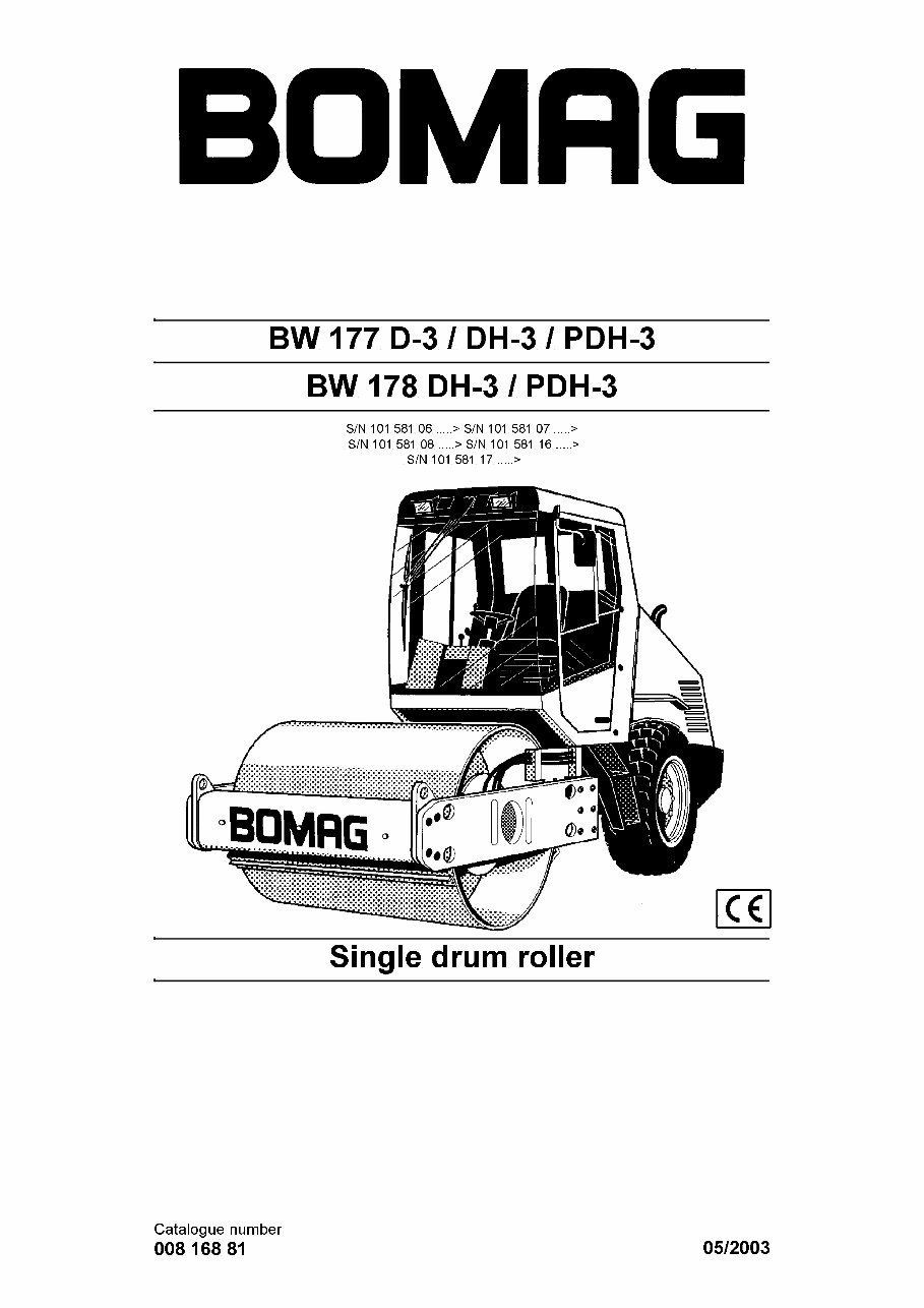 Bomag BW 177 D3 DH3 PDH3, BW 178 DH3 PDH3