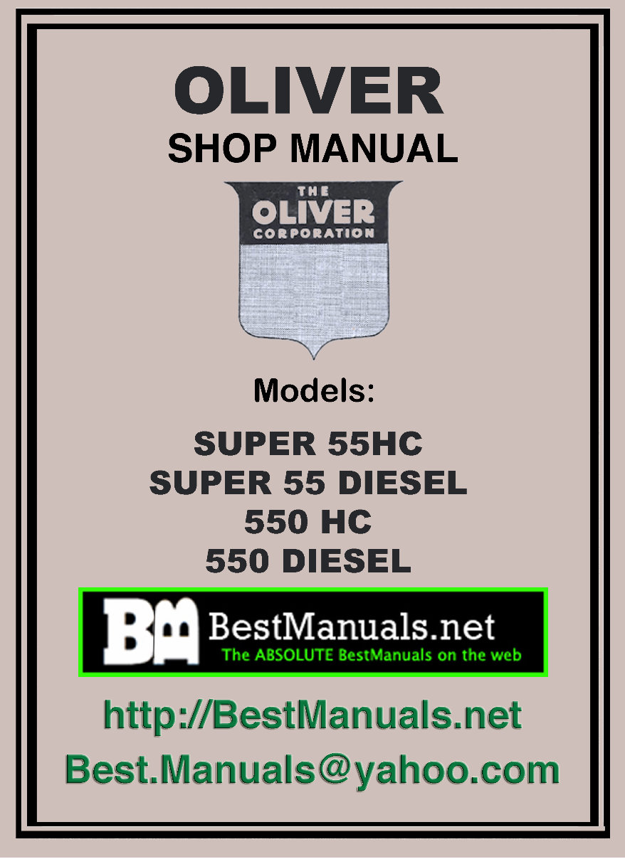 Oliver Super 55HC 55 550 HC Tractor Service Manual