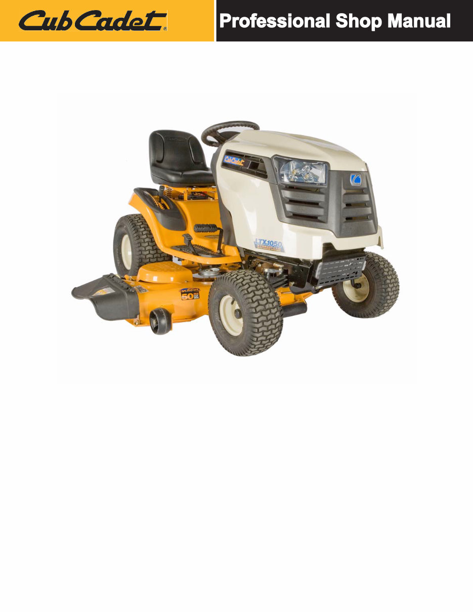 CubCadet LTX1040 LTX1042 LTX1045 LT1042 Series Rider Service Repair Manual