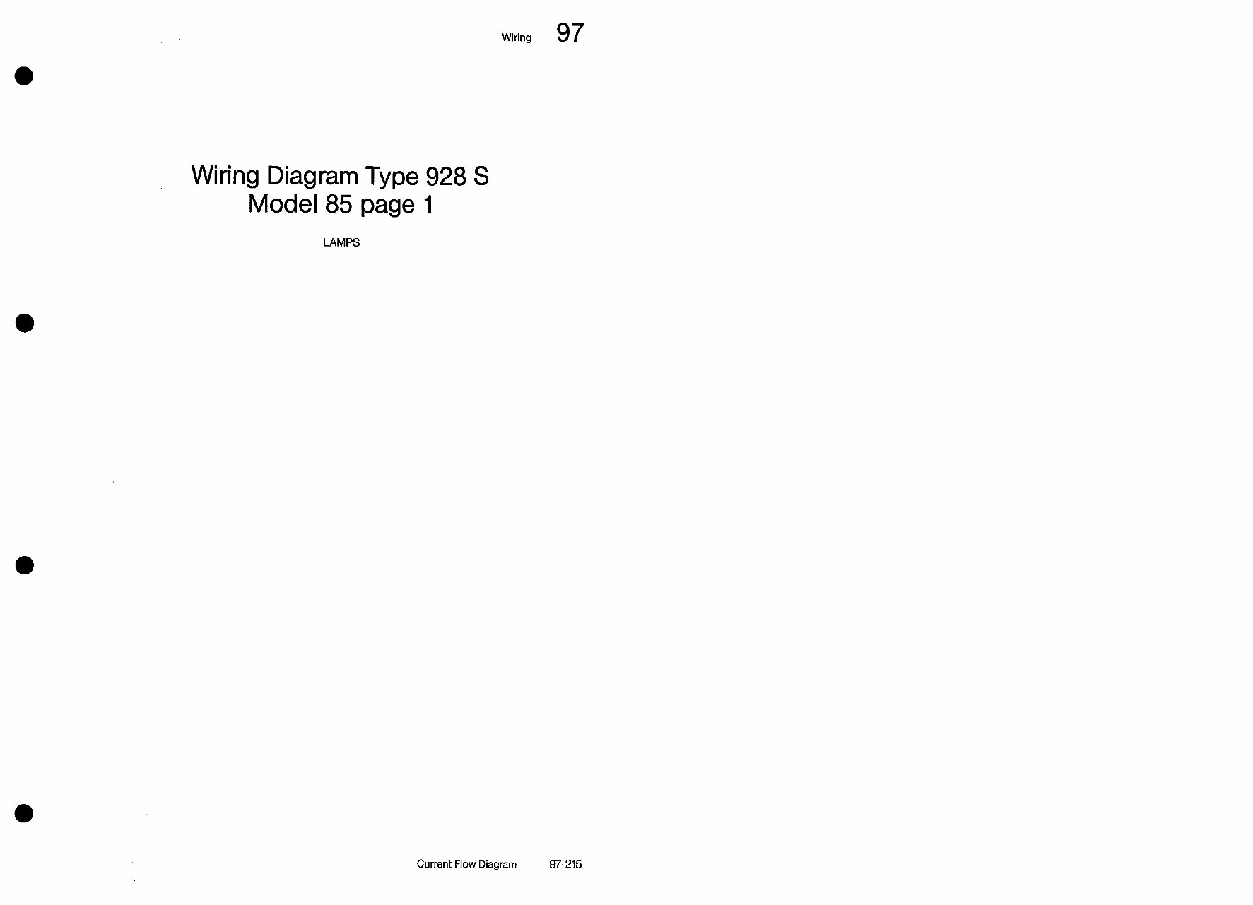 1985 Porsche 928 S Model Wiring Diagram