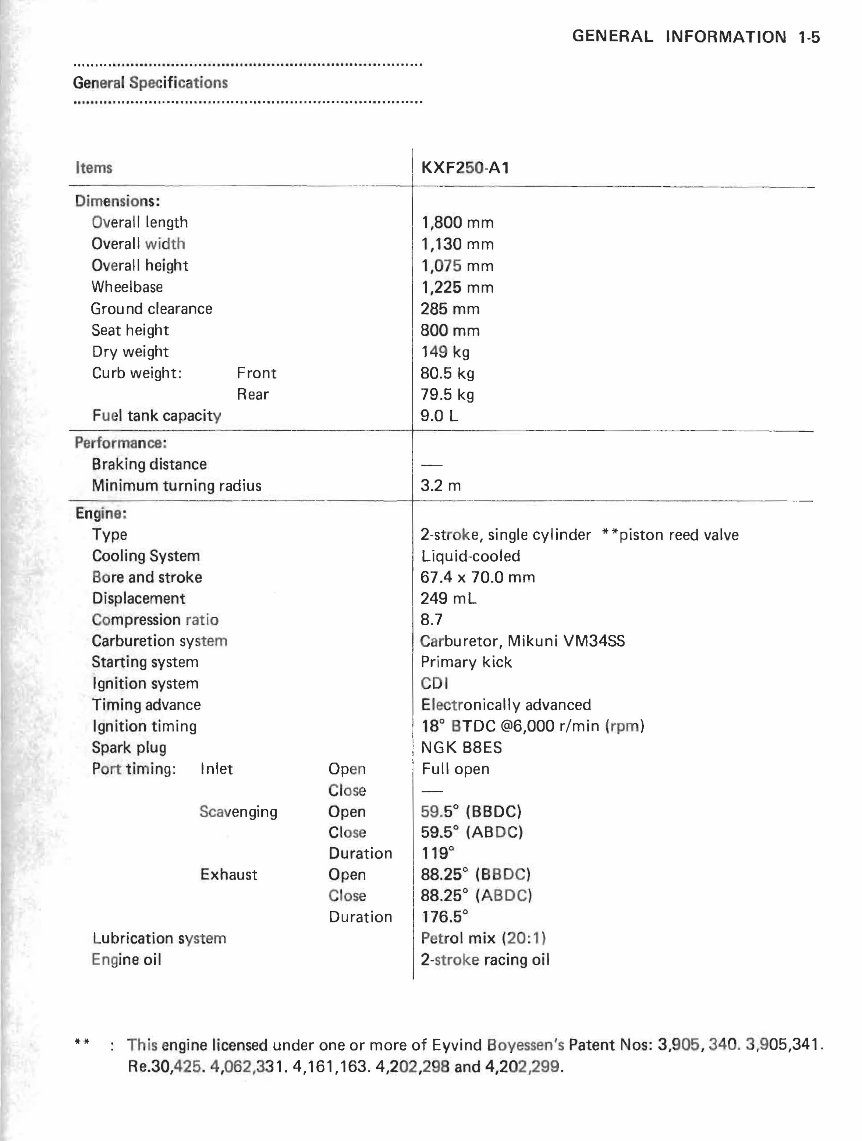 Kawasaki Tecate 4 Service Manual Repair 1987-1988 Kxf250