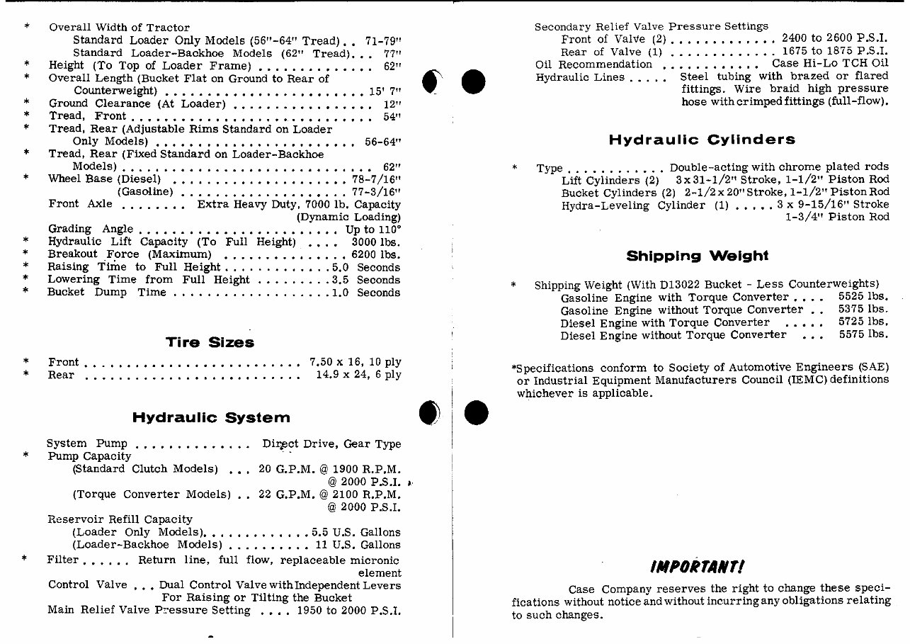 Case 530Ck Tractor Loader Backhoe Service Manual Parts Catalog