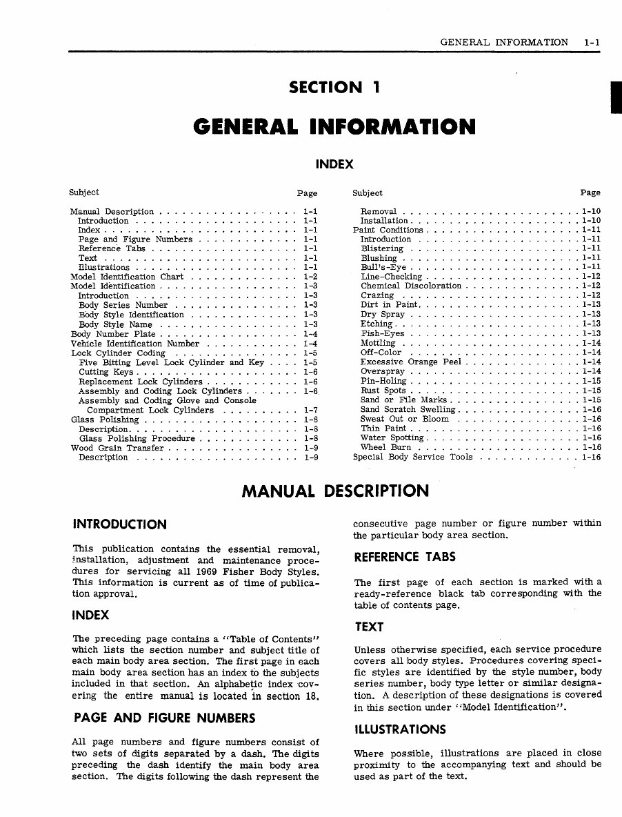 1969 Fisher Body Service Manual