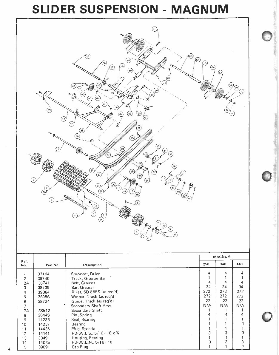 1976 rupp nitro & magnum snowmobile parts manual