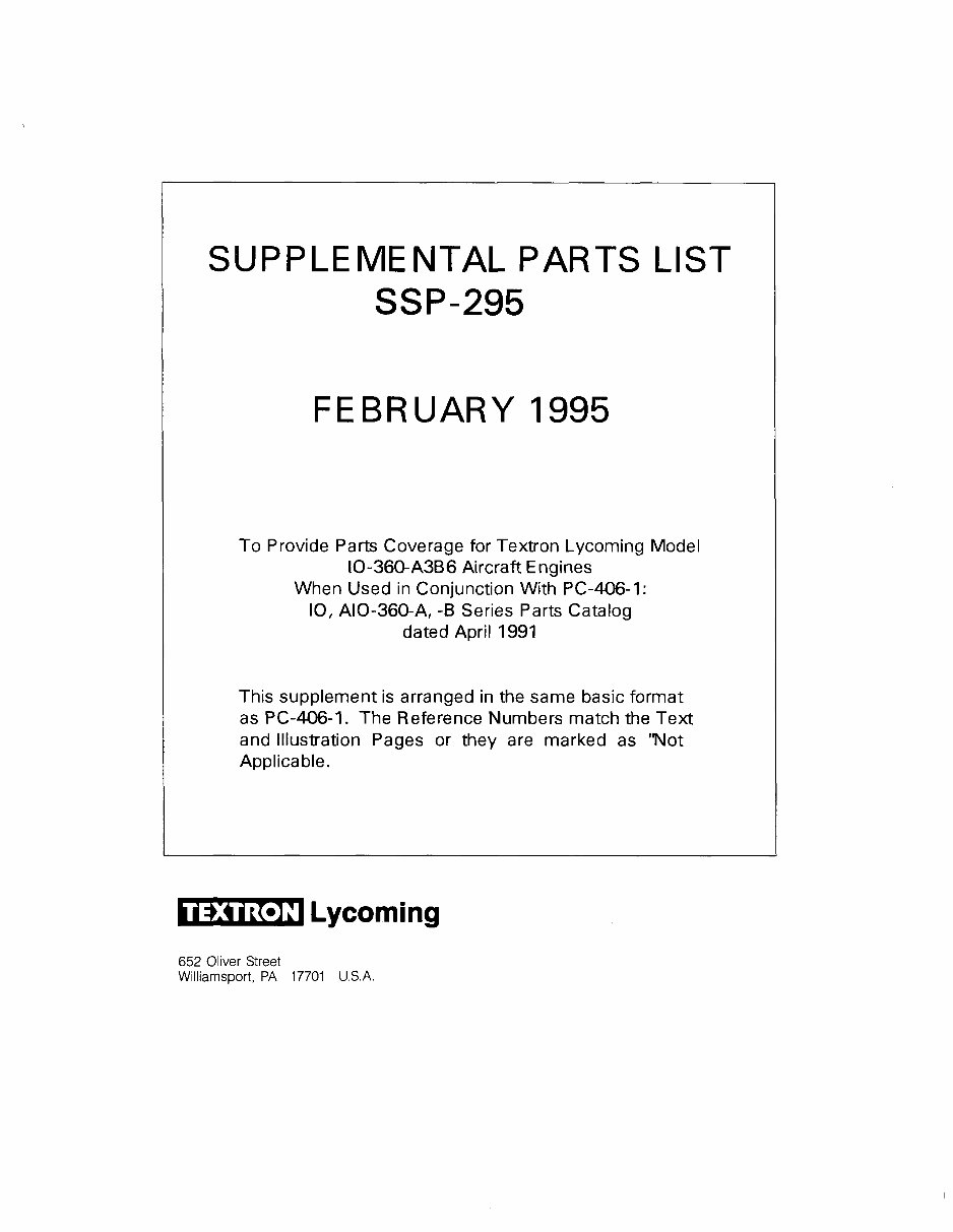 Aircraft IO, AIO360A, B Series Wide Cylinder Flange Models