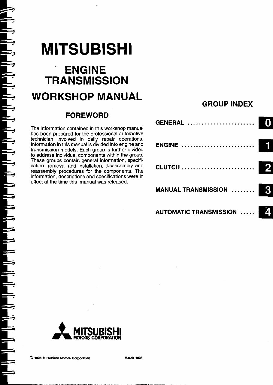 Mitsubishi 6A12 Engine Service Repair Workshop Manual