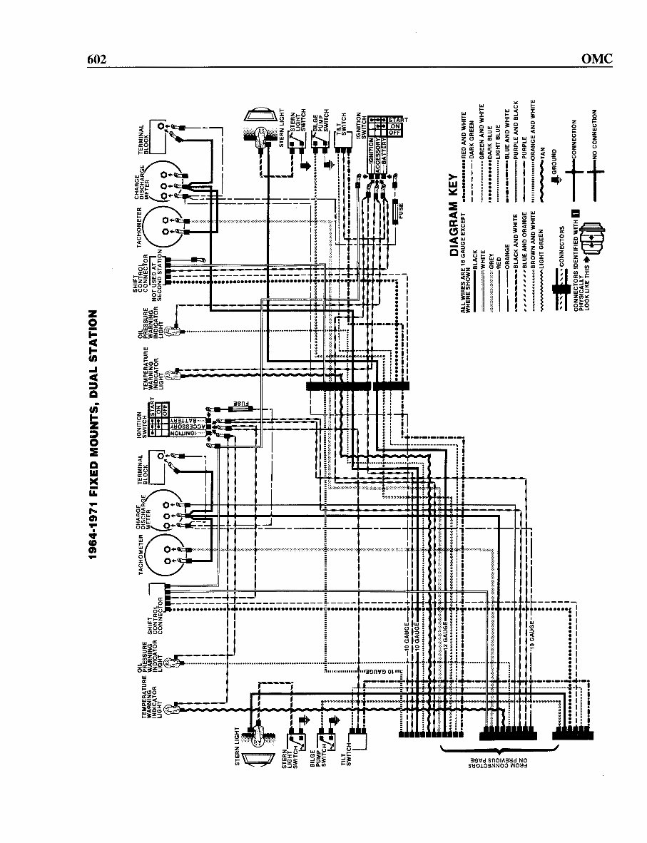 OMC Stern drive Wiring Diagrams - Full Colour