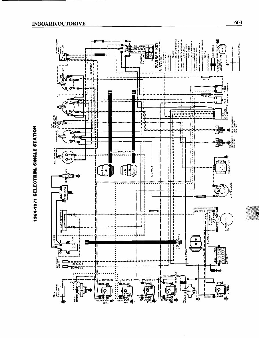 OMC Stern drive Wiring Diagrams - Full Colour