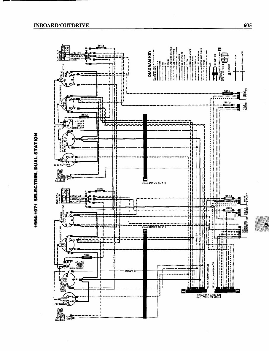 OMC stern drive inboard IO engines wiring diagrams