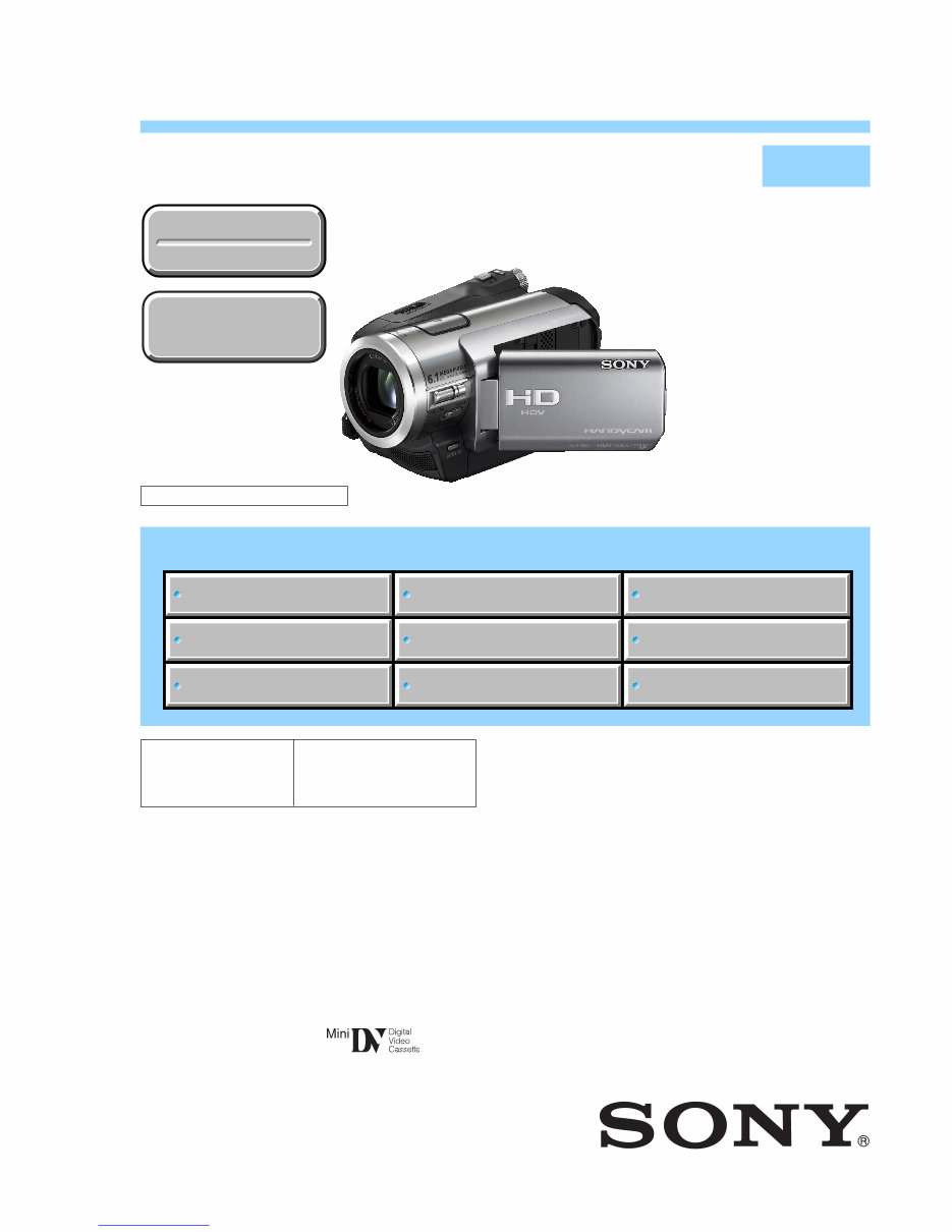Sony HDR-HC5 & HC7 Video Camera , Service Manual