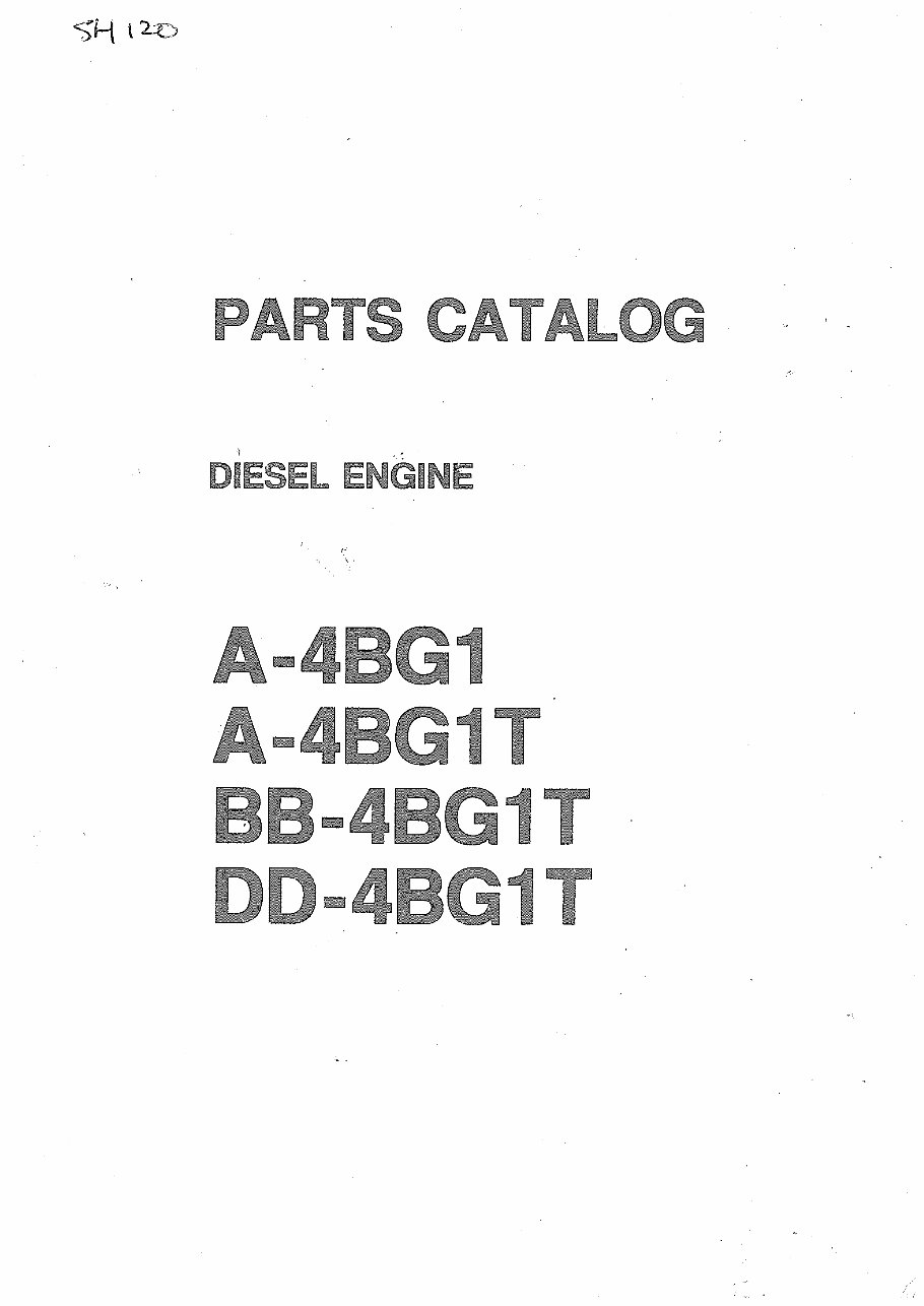 Isuzu A4BG1,A4BG1T,BB4BG1T,DD4BG1T parts manual