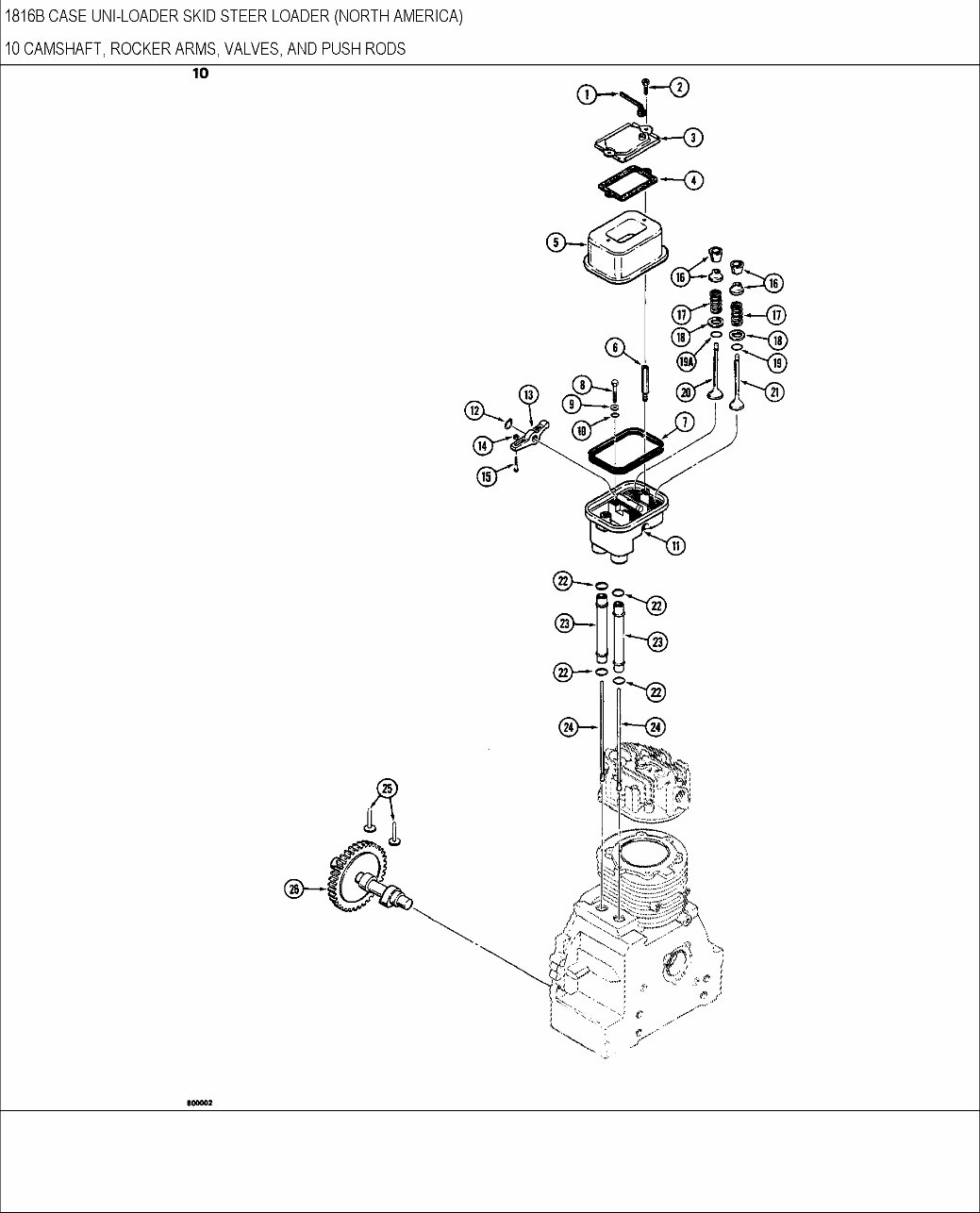 CASE 1816B Skid Steer Loader Parts Catalog Manual