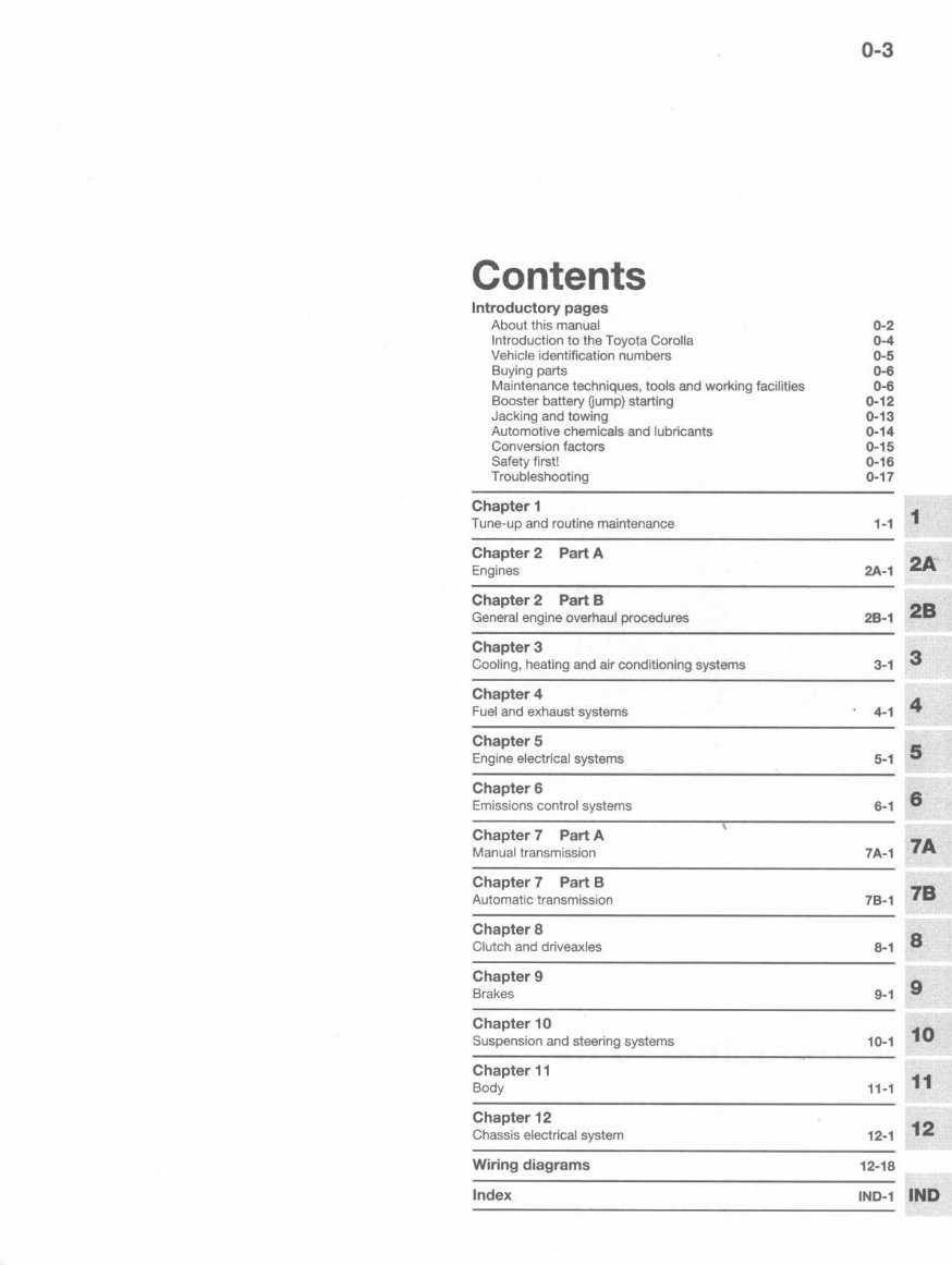 19841992 Toyota Corolla Service & Repair Manual