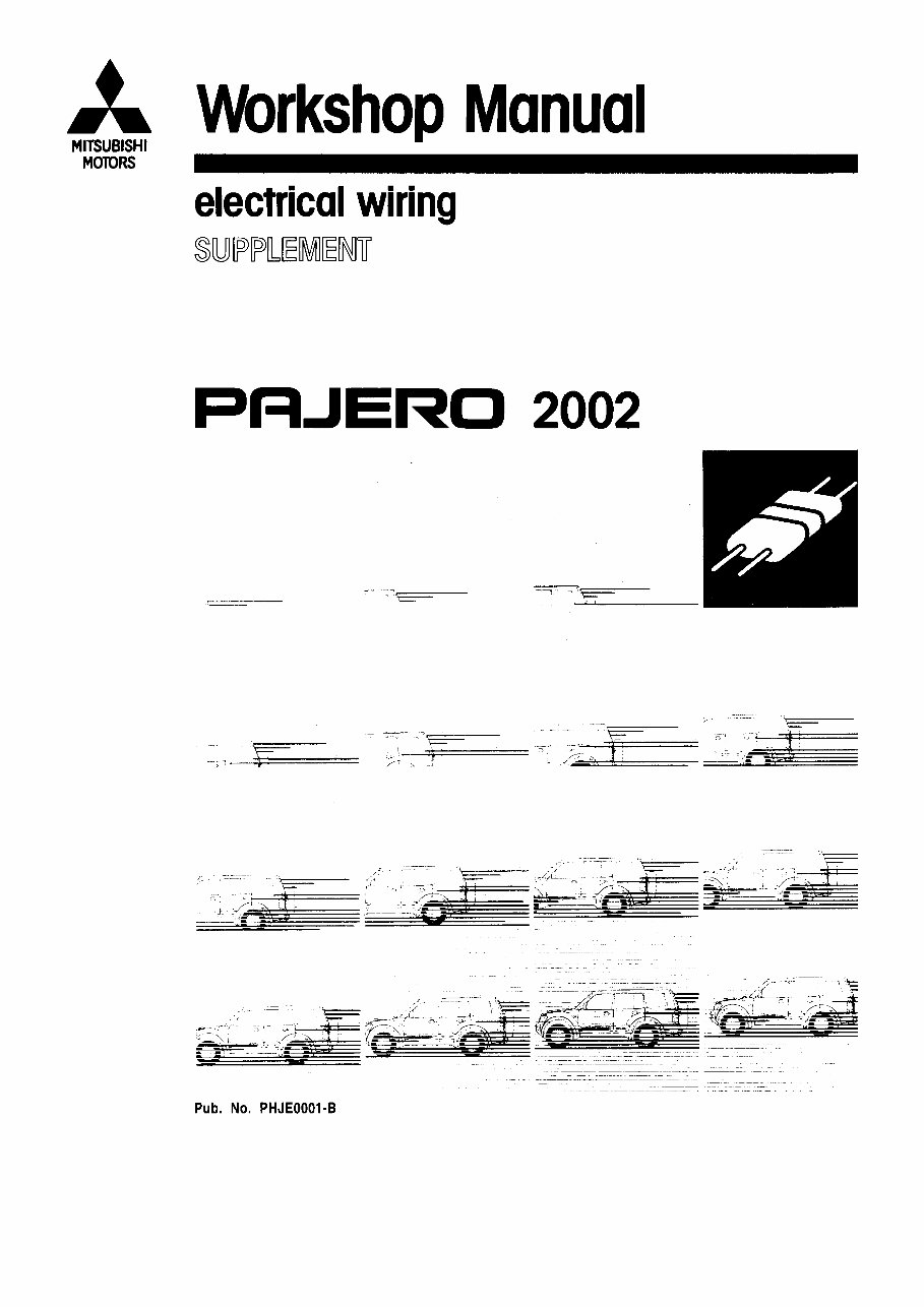 20012003 Mitsubishi Pajero Electrical Wiring Diagrams Manual