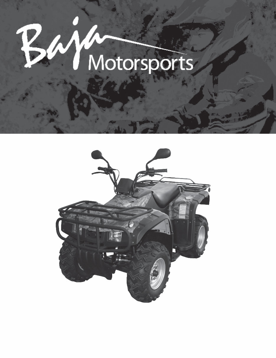 BAJA WILDERNESS WD250U ATV Service Repair Manual