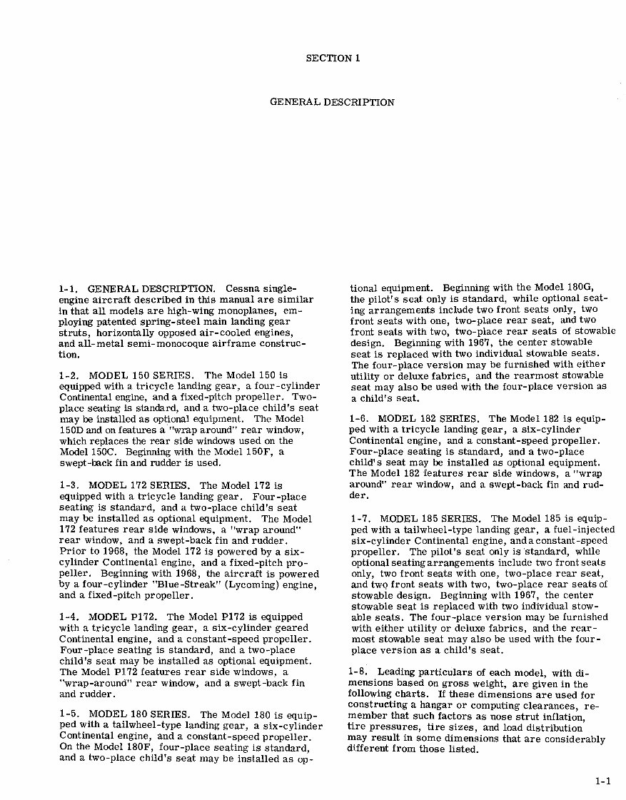 Cessna 172 Skyhawk Service Repair Manual 19631968