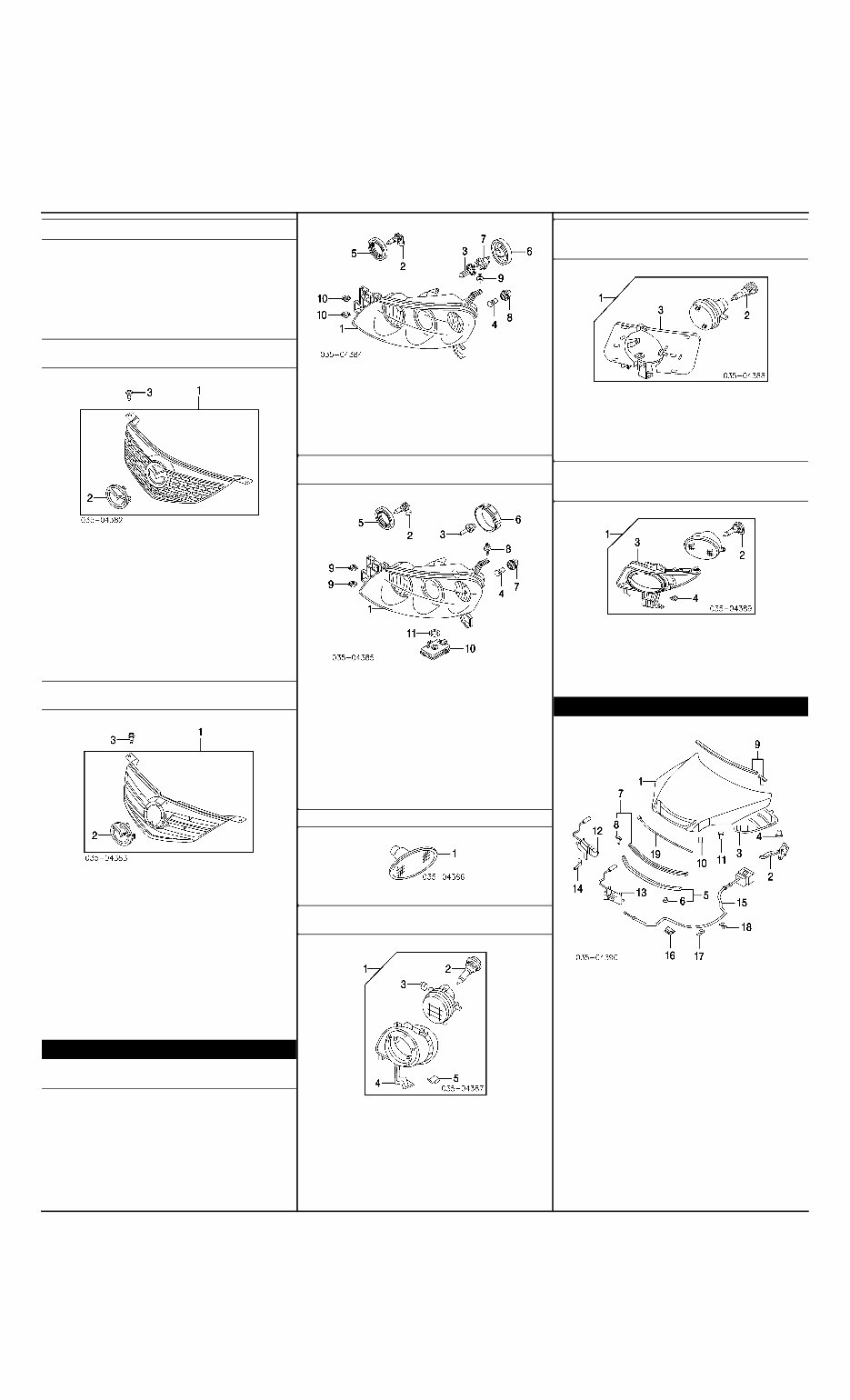 MAZDA 3 Parts Manual Catalog 2004 Manuals Online