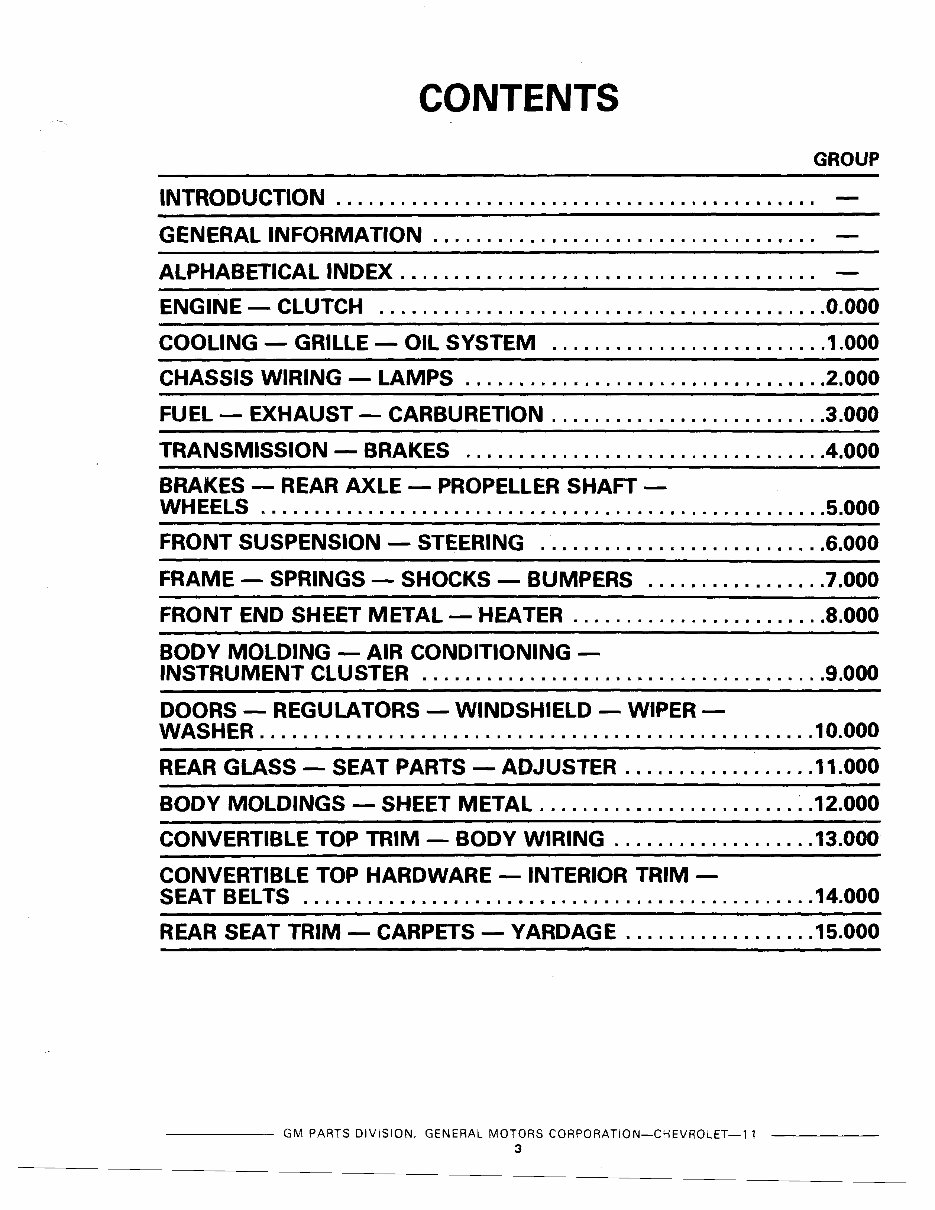 1962 1975 Chevy Parts Catalog Manual