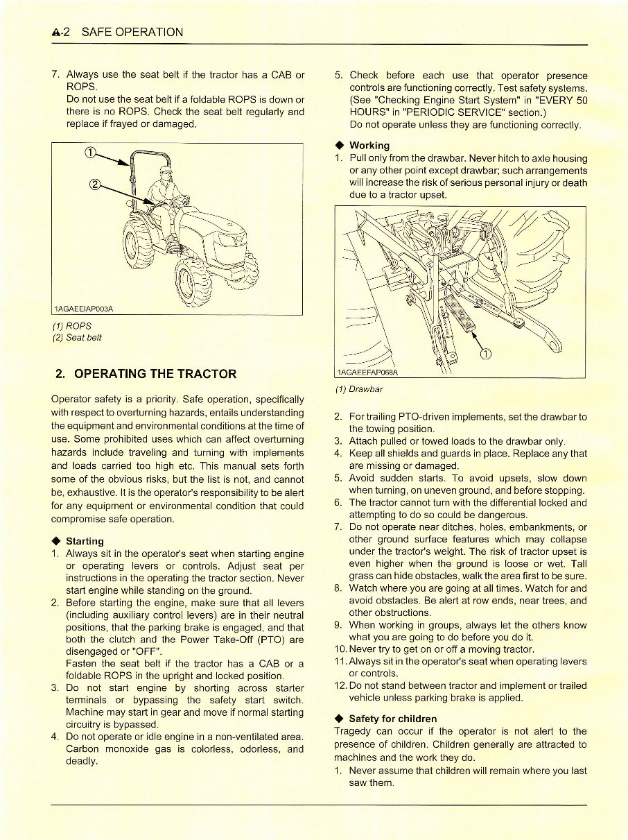 Kubota B2301 And B2601 Operators Manual 2014