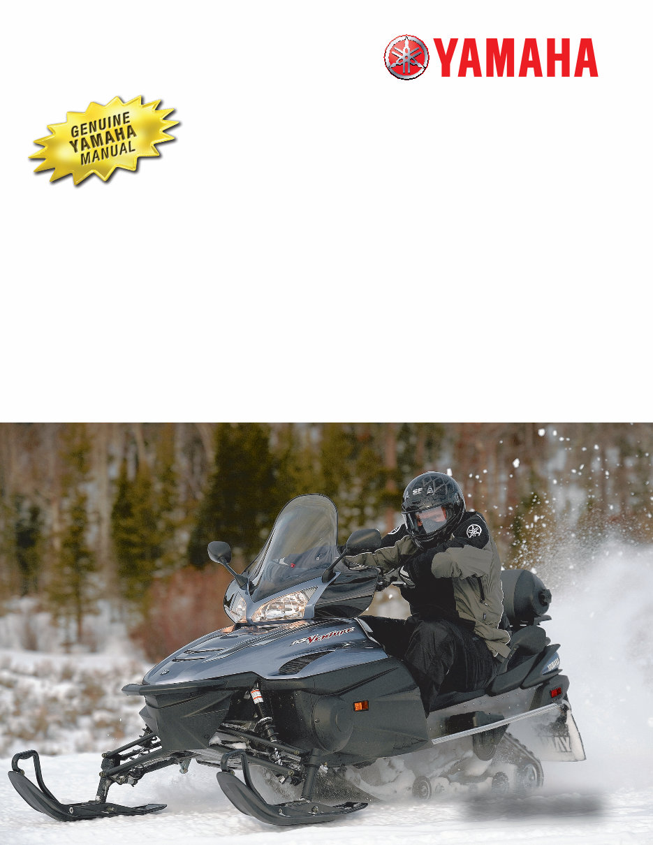 20042009 Yamaha RS Venture GT Snowmobile Service Repair & Supplement Manual 2004 2005
