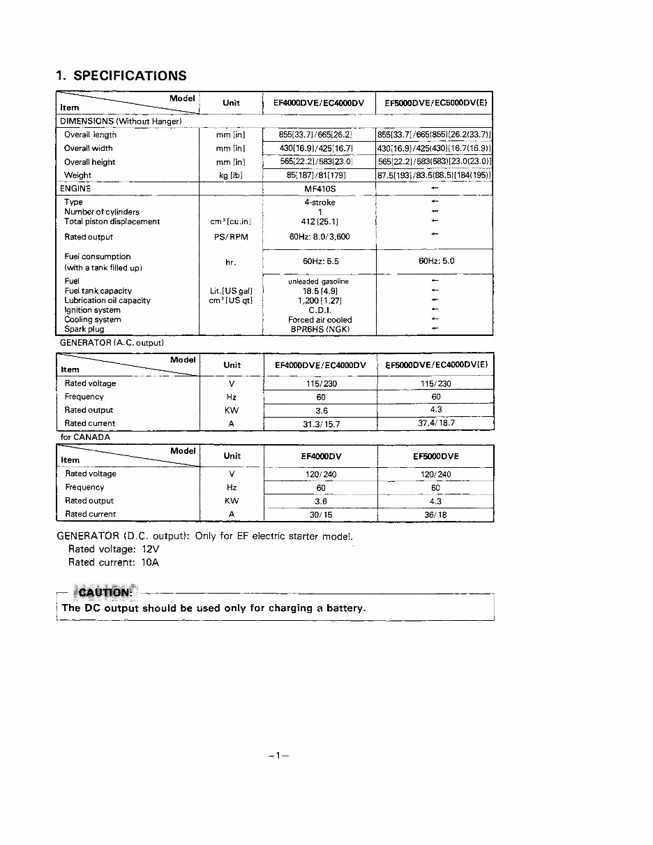 Yamaha Generator Service Manual EC4000DV EC5000DV EC5000DVE EF4000DVE