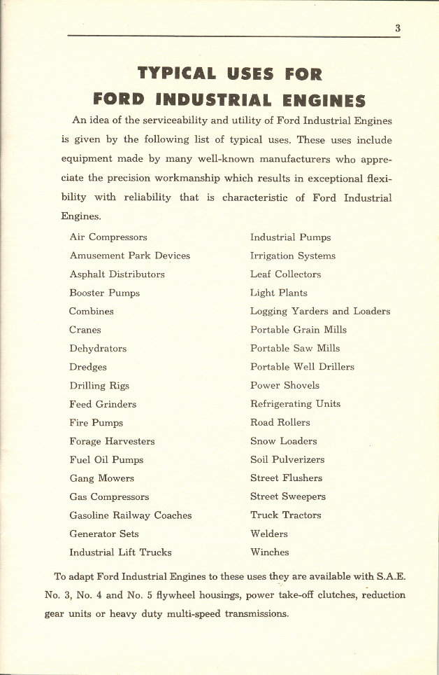 Ford 120 4 Cylinder Industrial Engine Service Manual